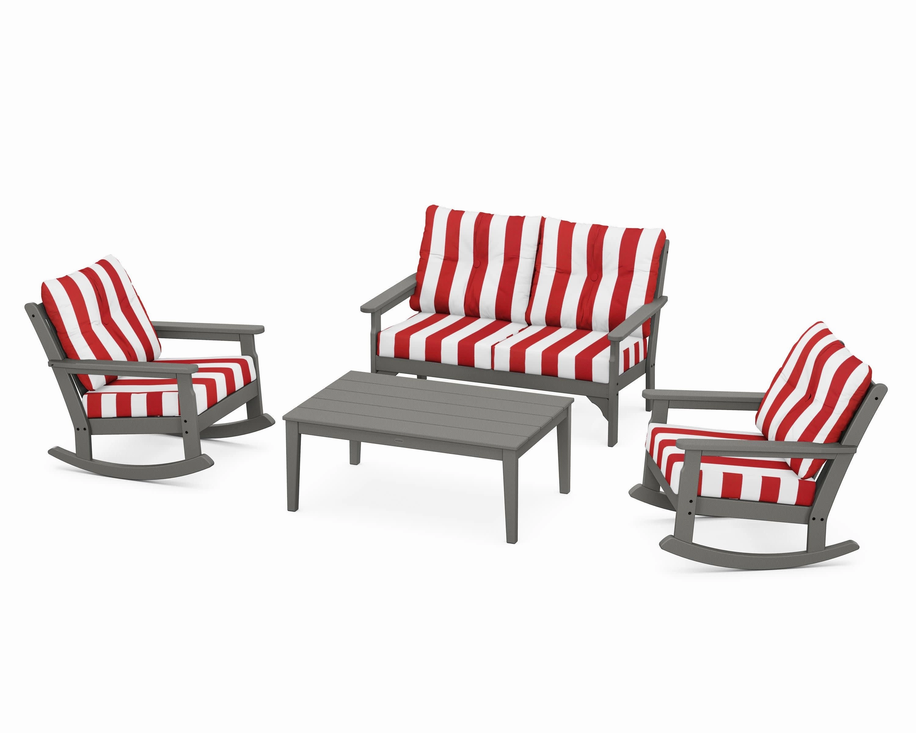 Vineyard 4-Piece Deep Seating Rocking Chair Set