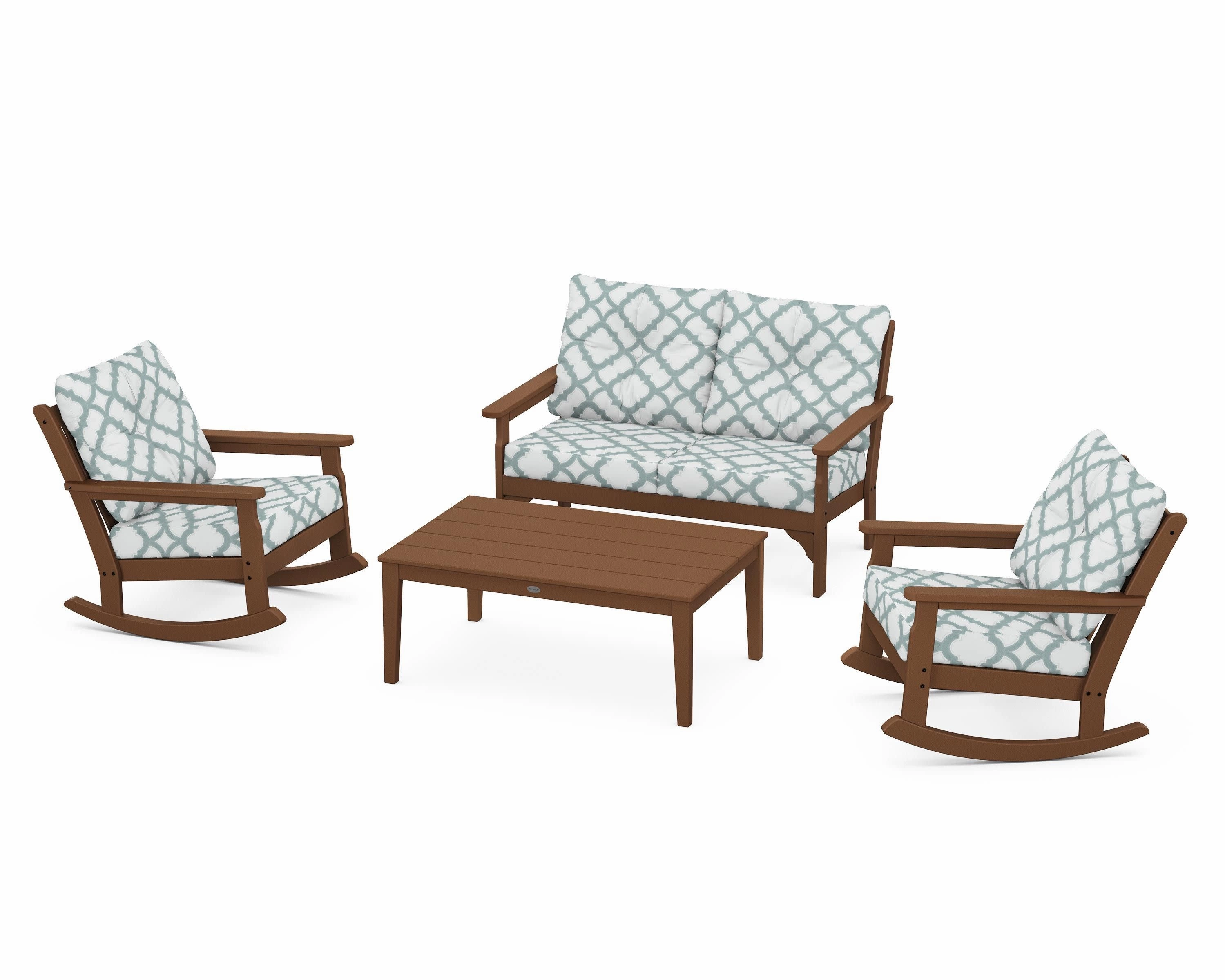 Vineyard 4-Piece Deep Seating Rocking Chair Set