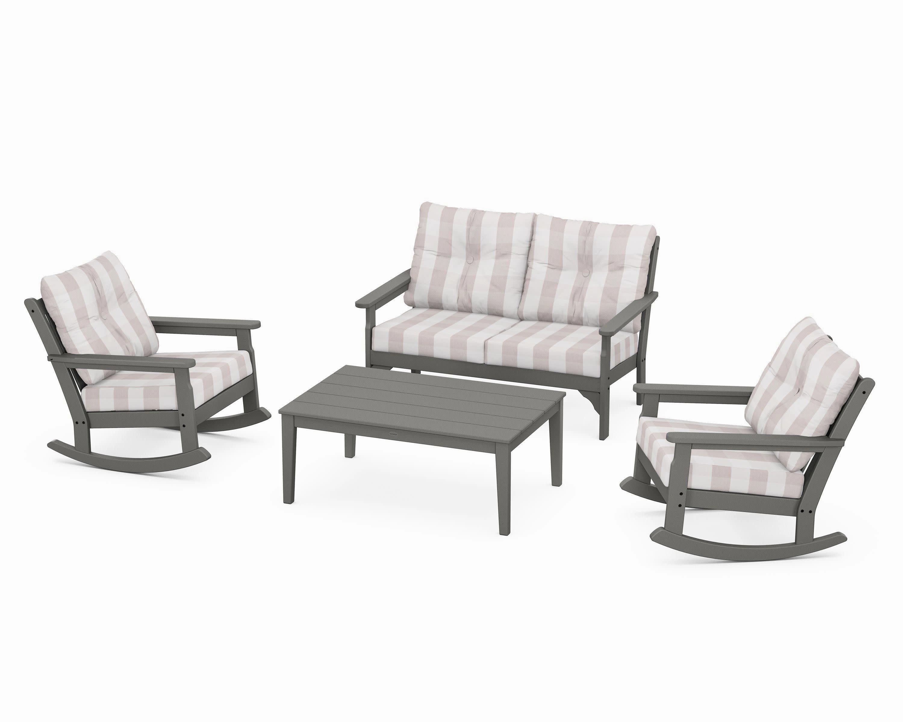 Vineyard 4-Piece Deep Seating Rocking Chair Set
