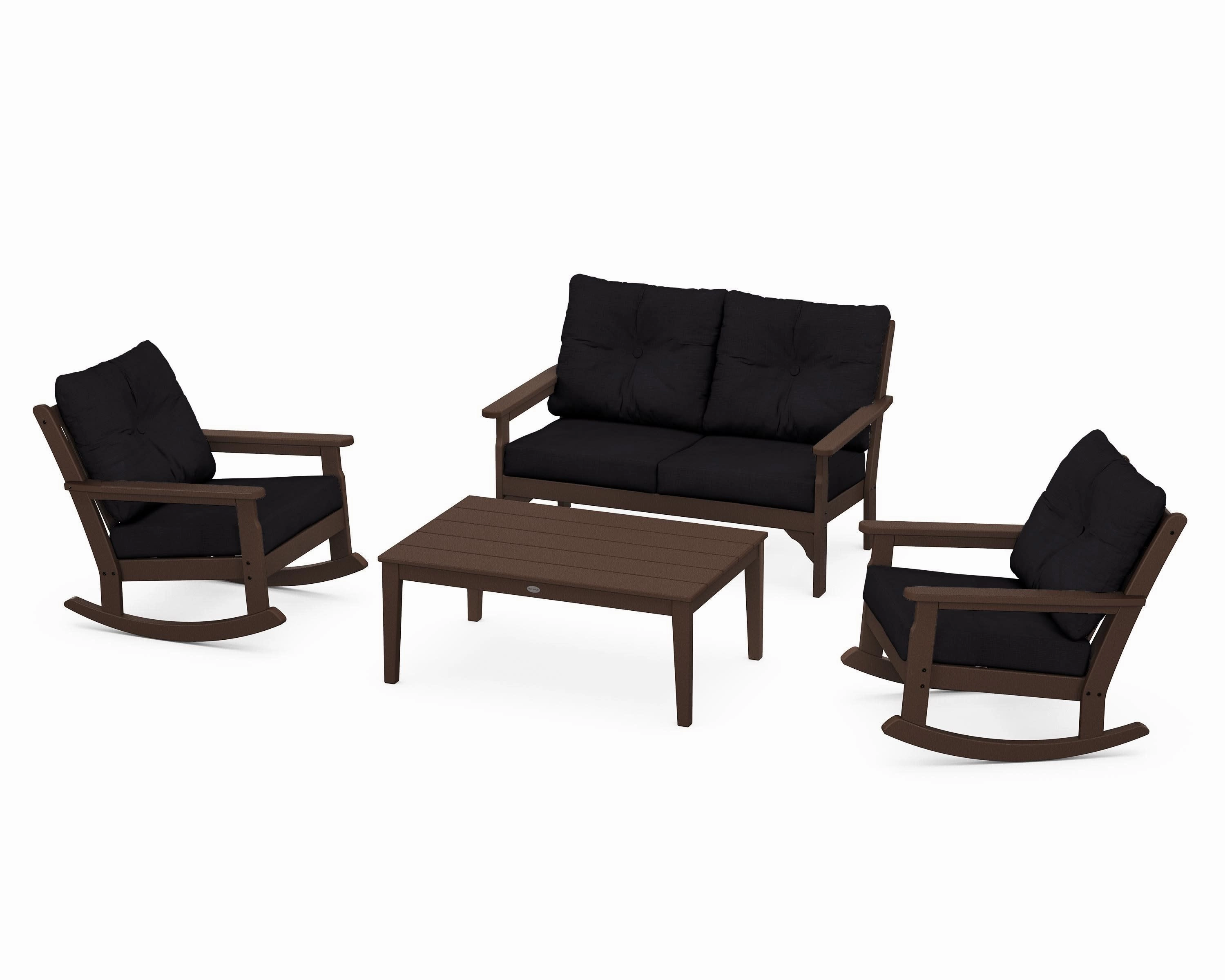 Vineyard 4-Piece Deep Seating Rocking Chair Set
