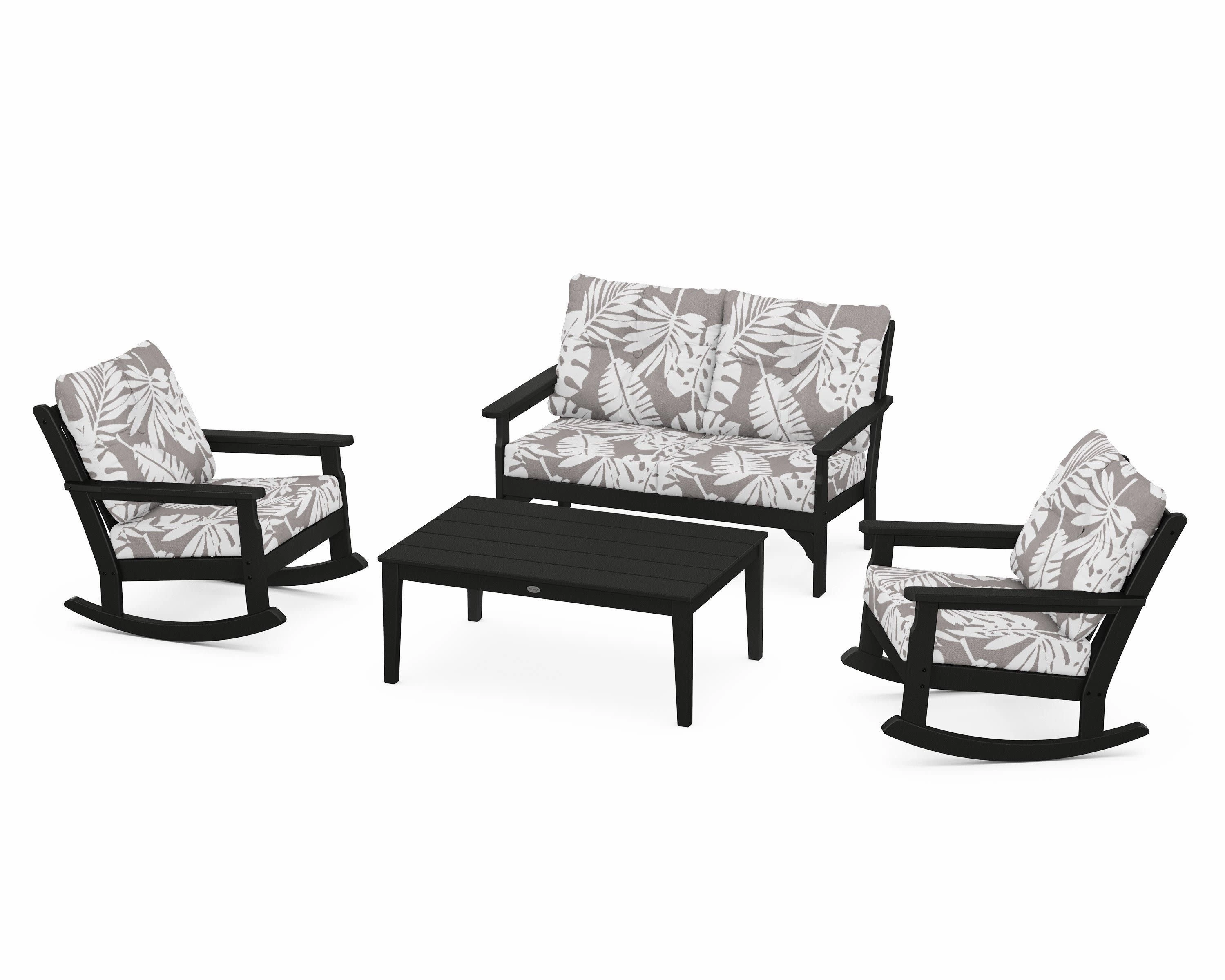 Vineyard 4-Piece Deep Seating Rocking Chair Set