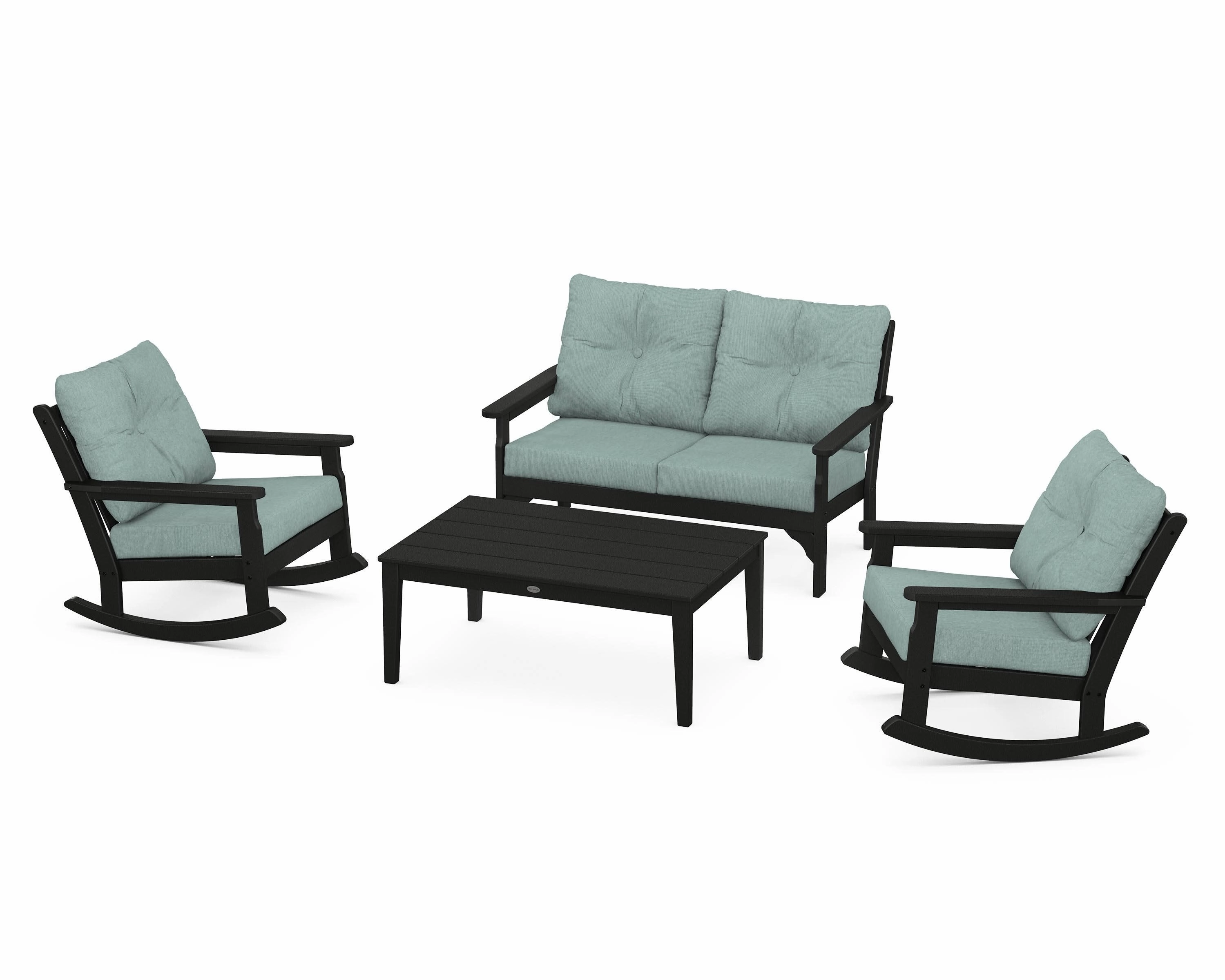 Vineyard 4-Piece Deep Seating Rocking Chair Set