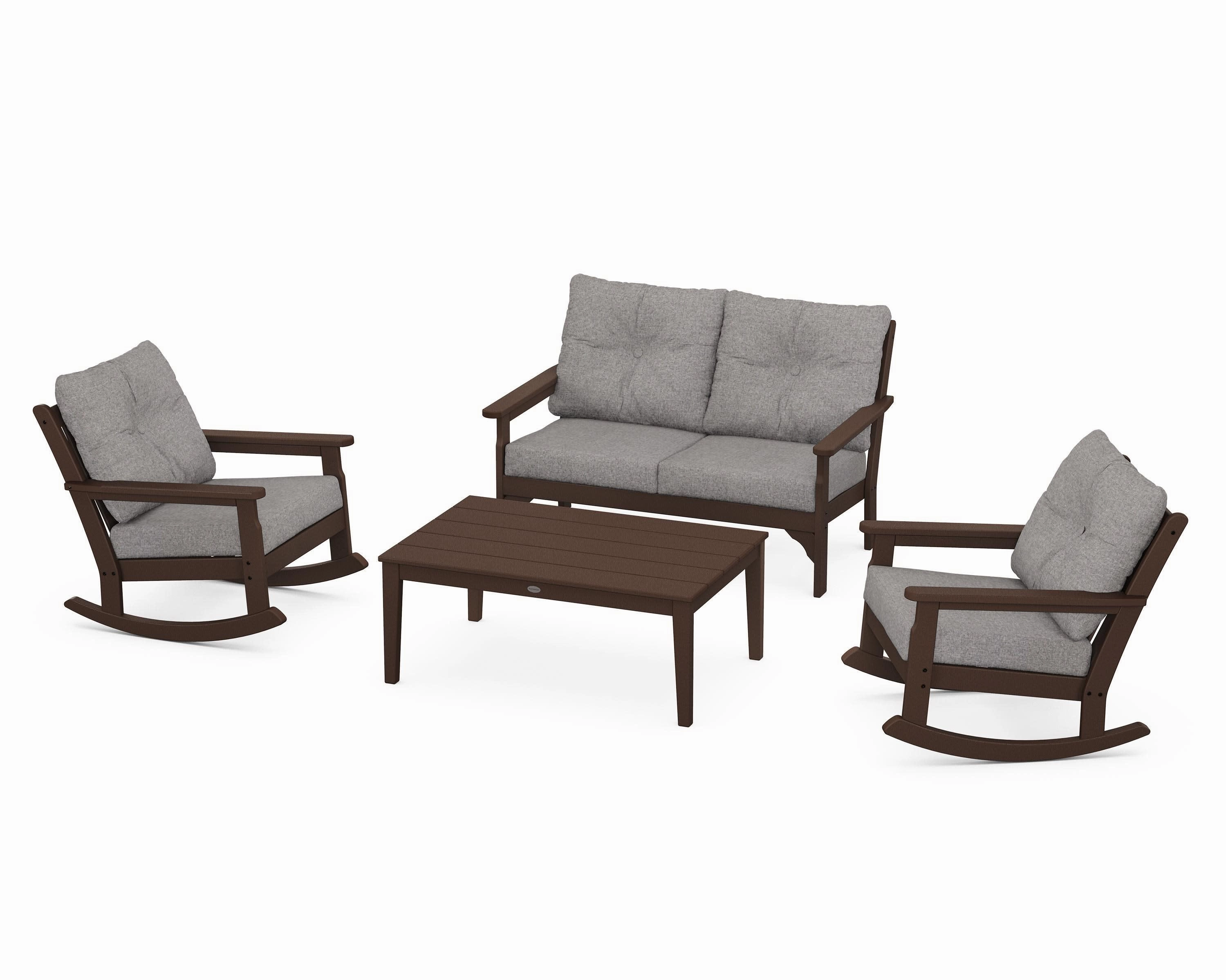 Vineyard 4-Piece Deep Seating Rocking Chair Set