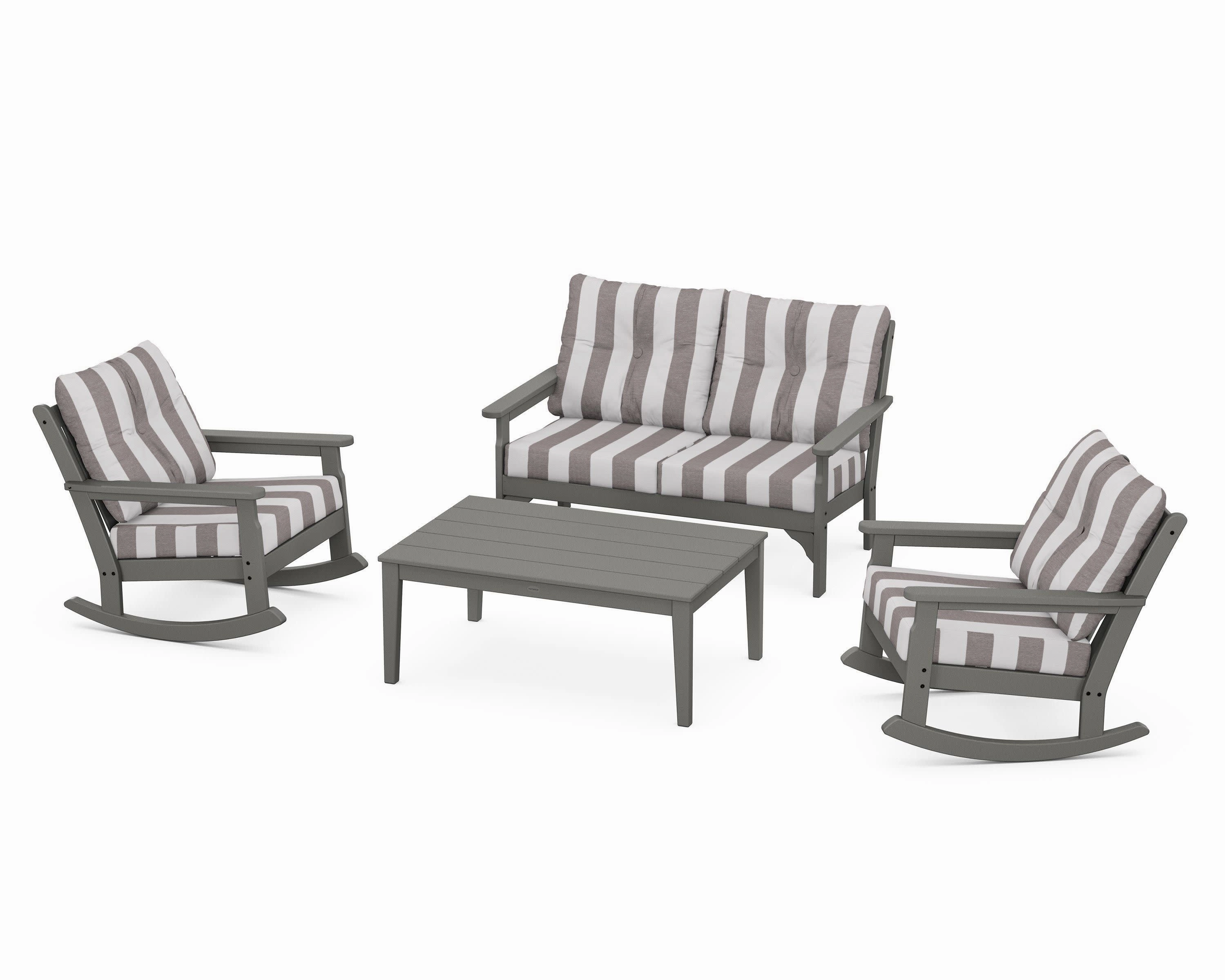 Vineyard 4-Piece Deep Seating Rocking Chair Set