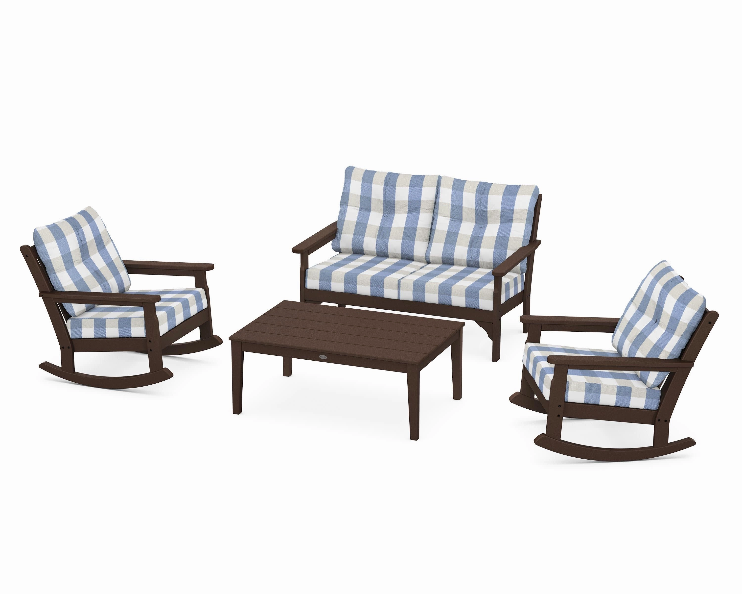 Vineyard 4-Piece Deep Seating Rocking Chair Set
