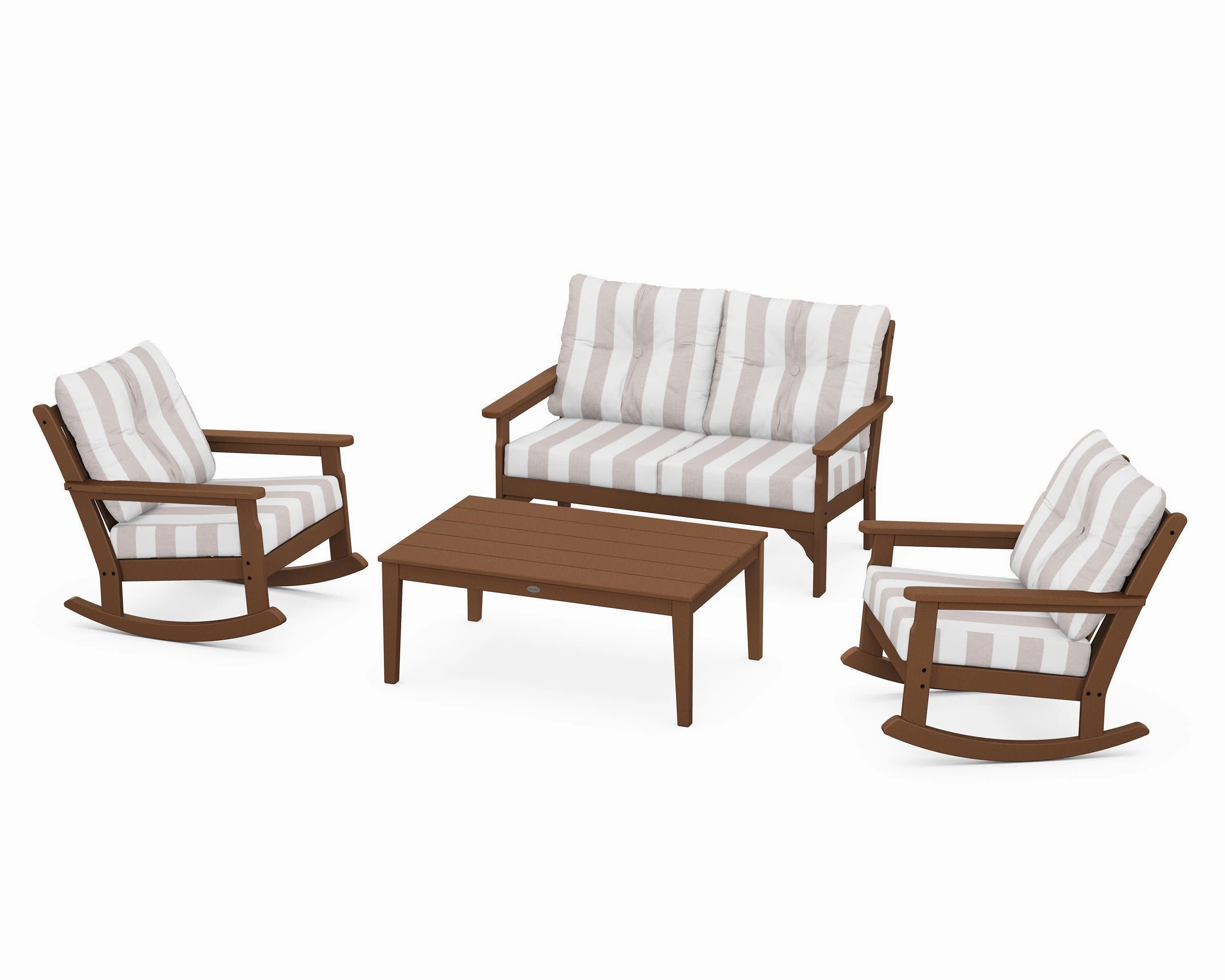 Vineyard 4-Piece Deep Seating Rocking Chair Set