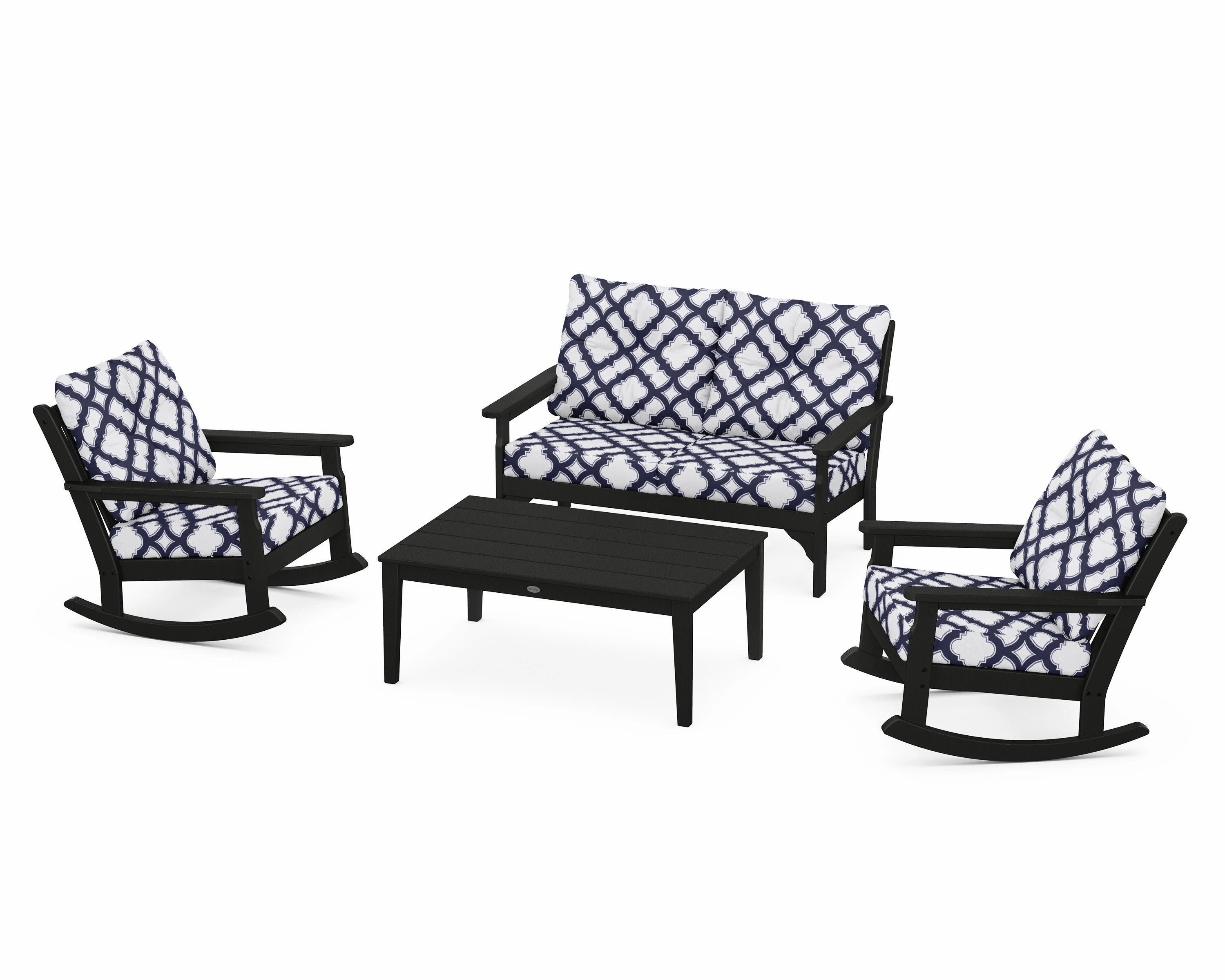 Vineyard 4-Piece Deep Seating Rocking Chair Set