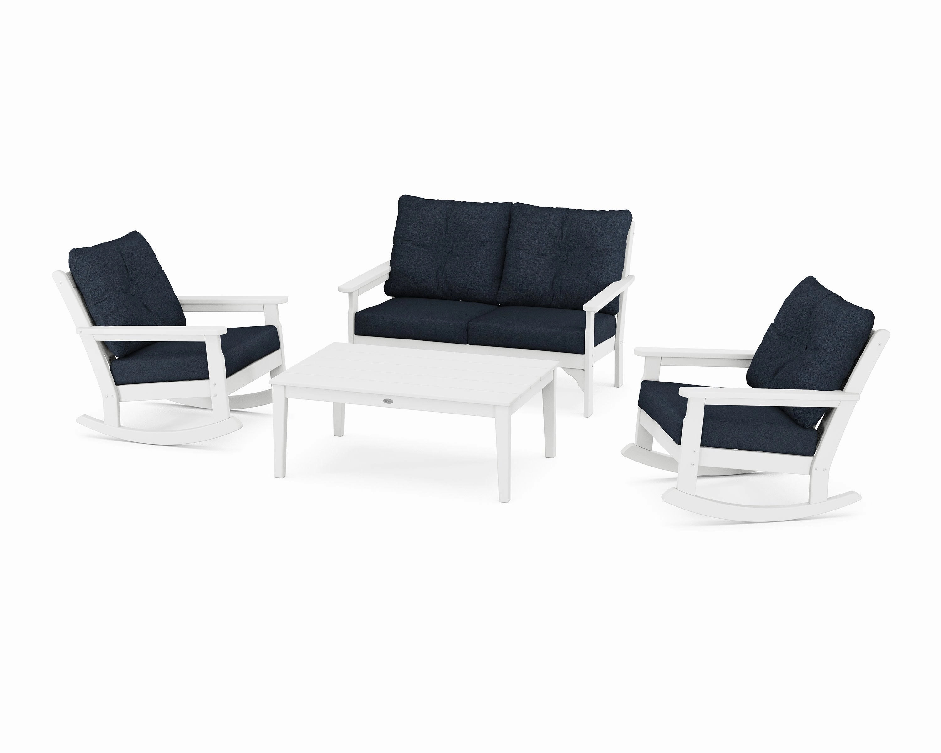 Vineyard 4-Piece Deep Seating Rocking Chair Set