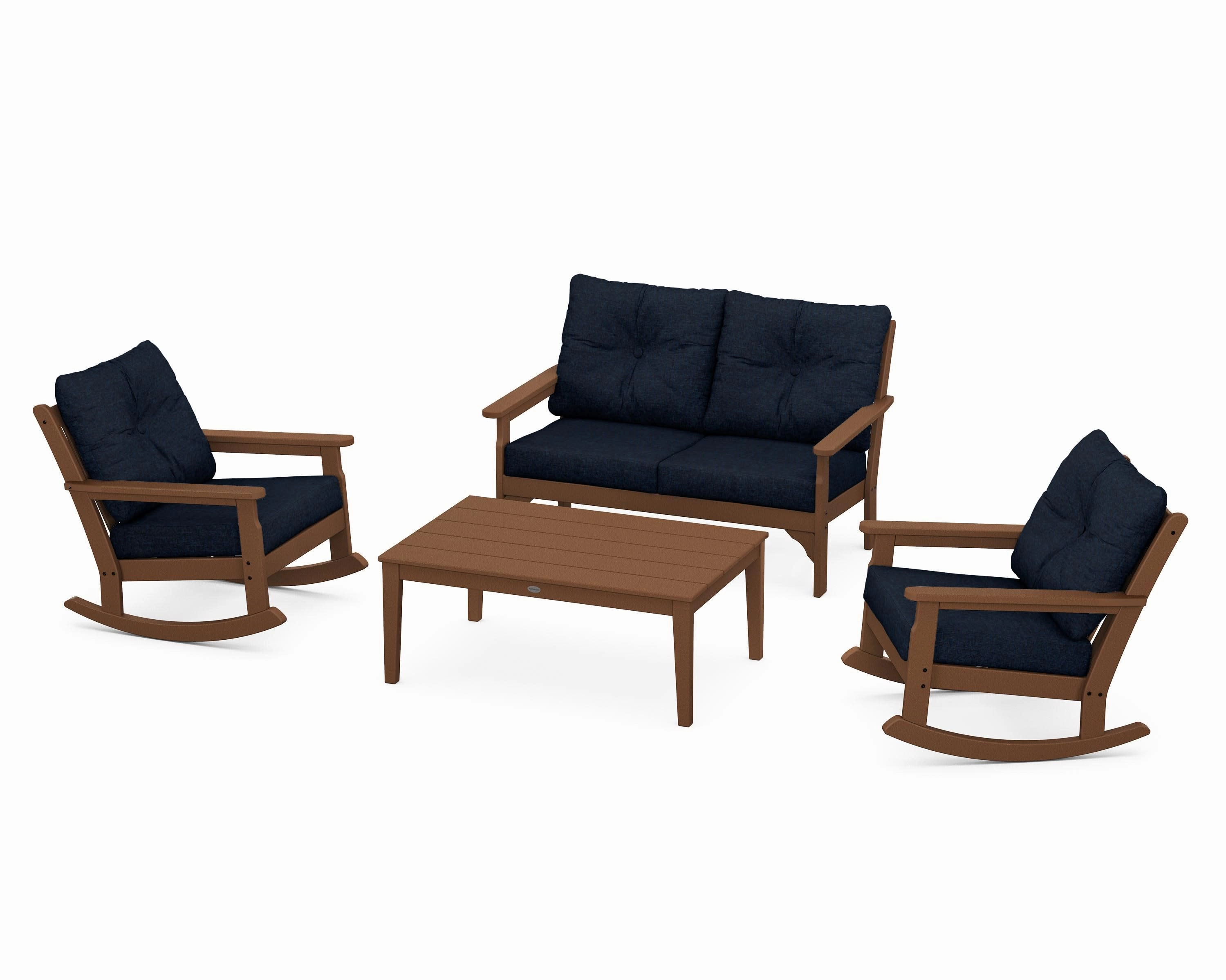 Vineyard 4-Piece Deep Seating Rocking Chair Set