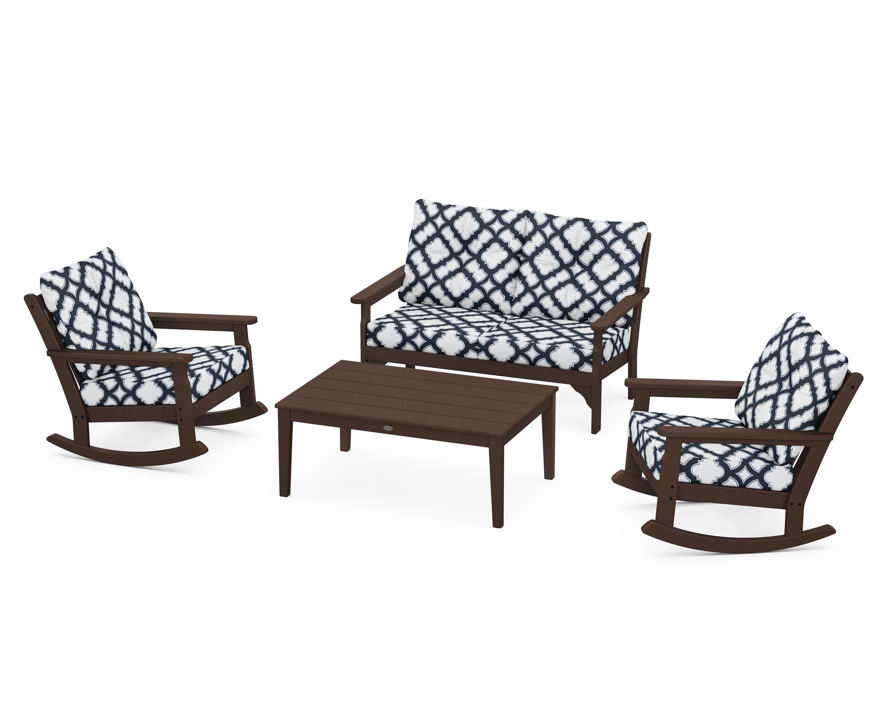 Vineyard 4-Piece Deep Seating Rocking Chair Set