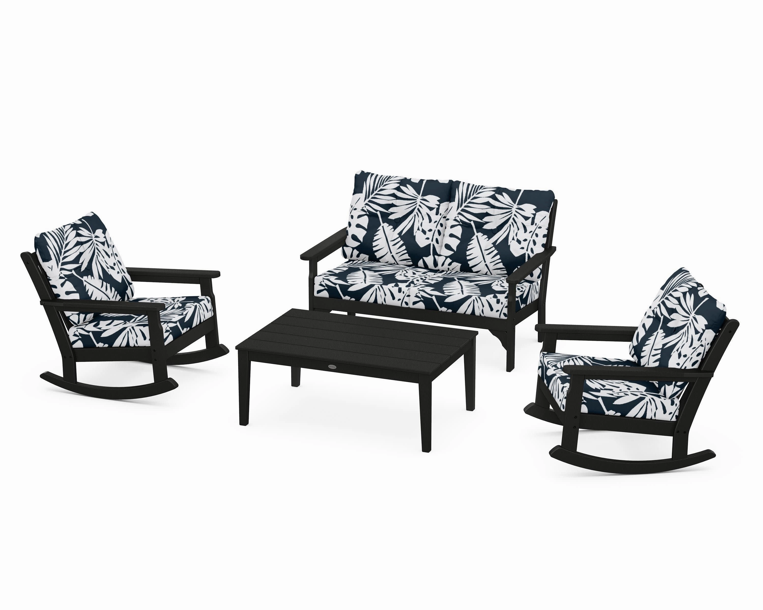 Vineyard 4-Piece Deep Seating Rocking Chair Set