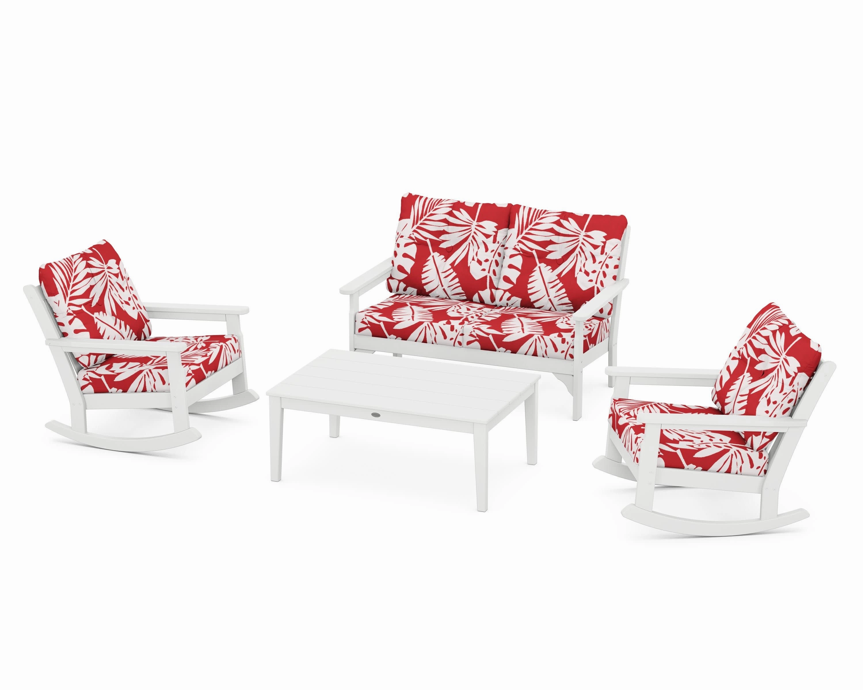 Vineyard 4-Piece Deep Seating Rocking Chair Set