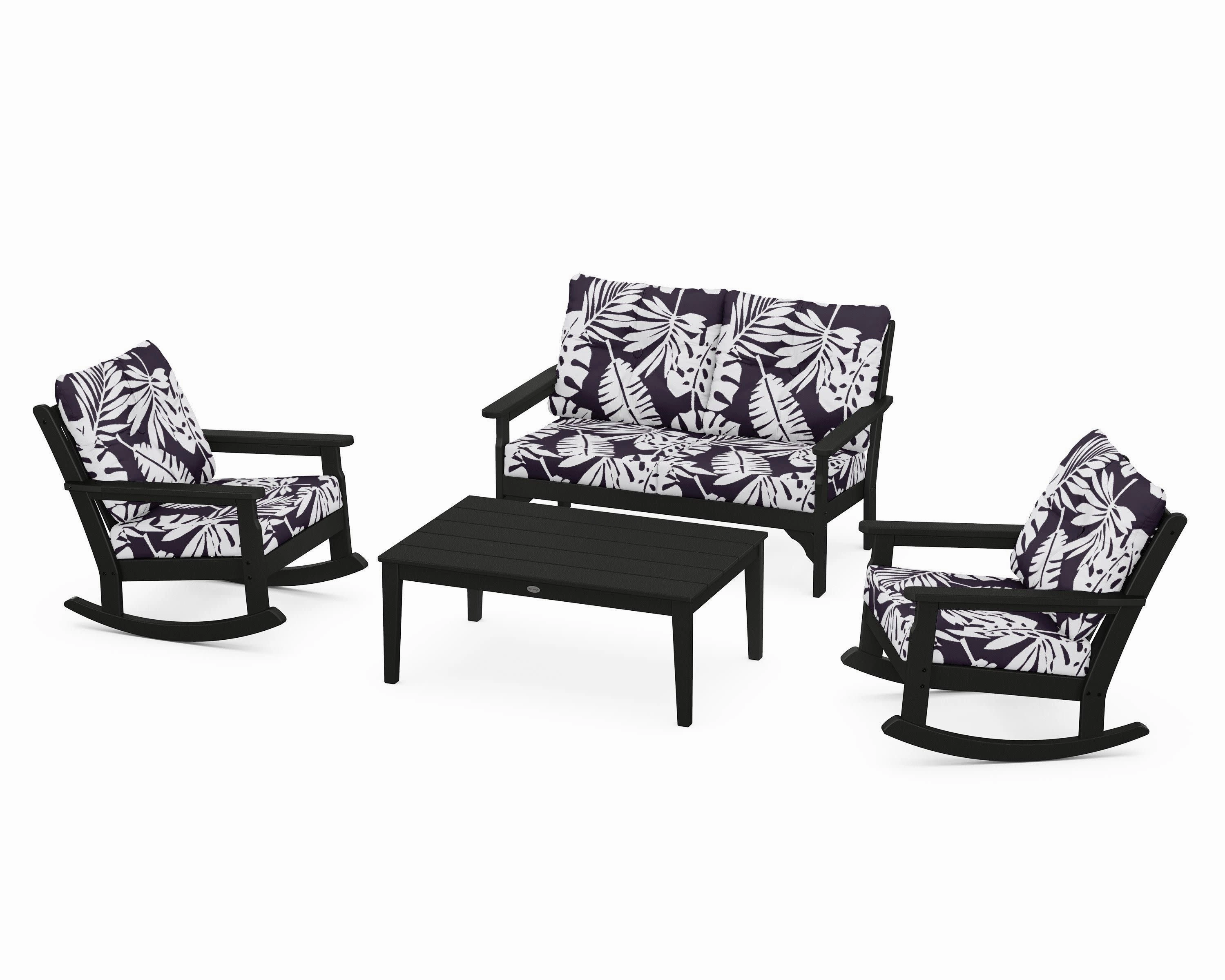 Vineyard 4-Piece Deep Seating Rocking Chair Set