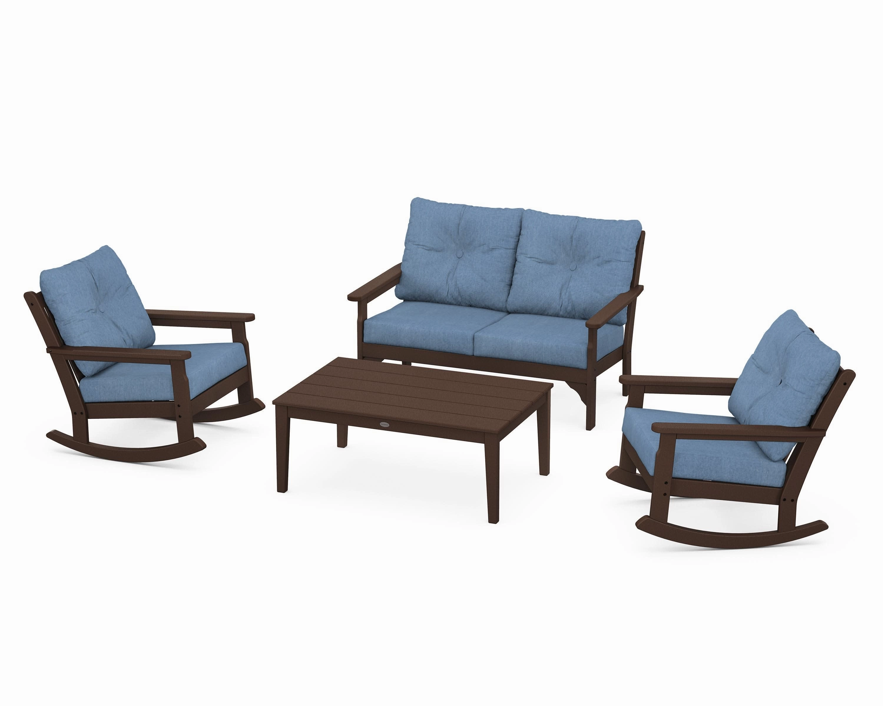 Vineyard 4-Piece Deep Seating Rocking Chair Set
