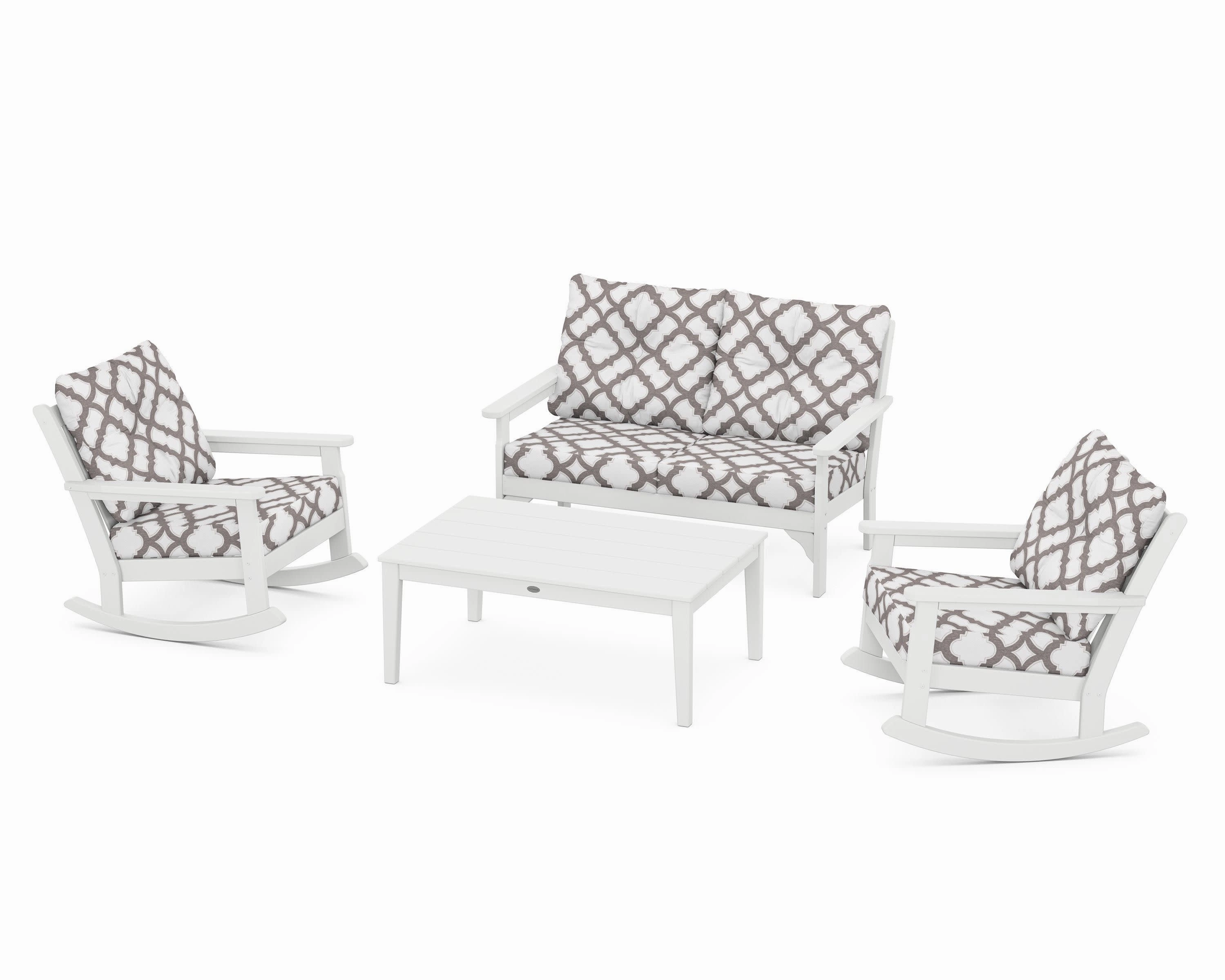 Vineyard 4-Piece Deep Seating Rocking Chair Set