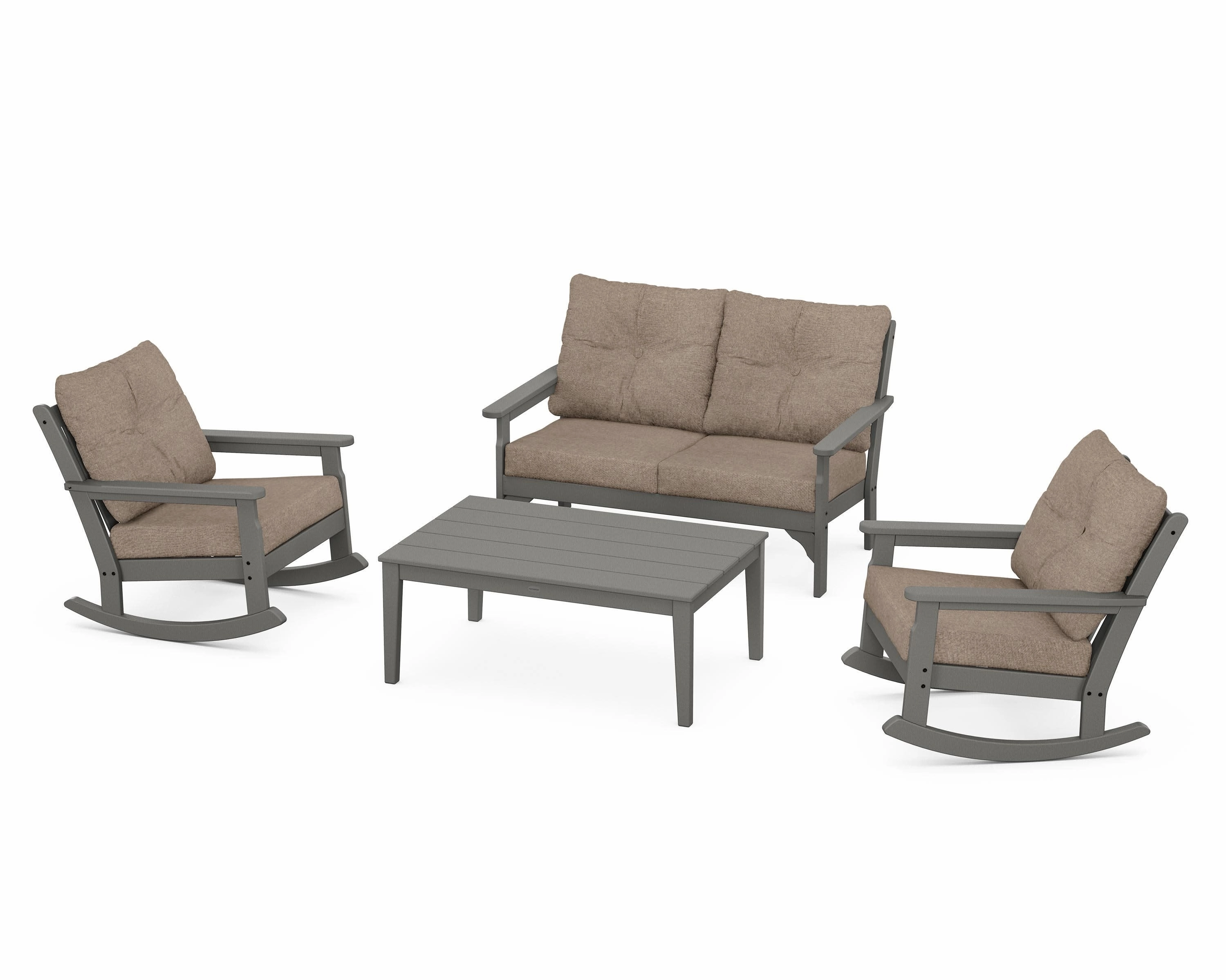 Vineyard 4-Piece Deep Seating Rocking Chair Set