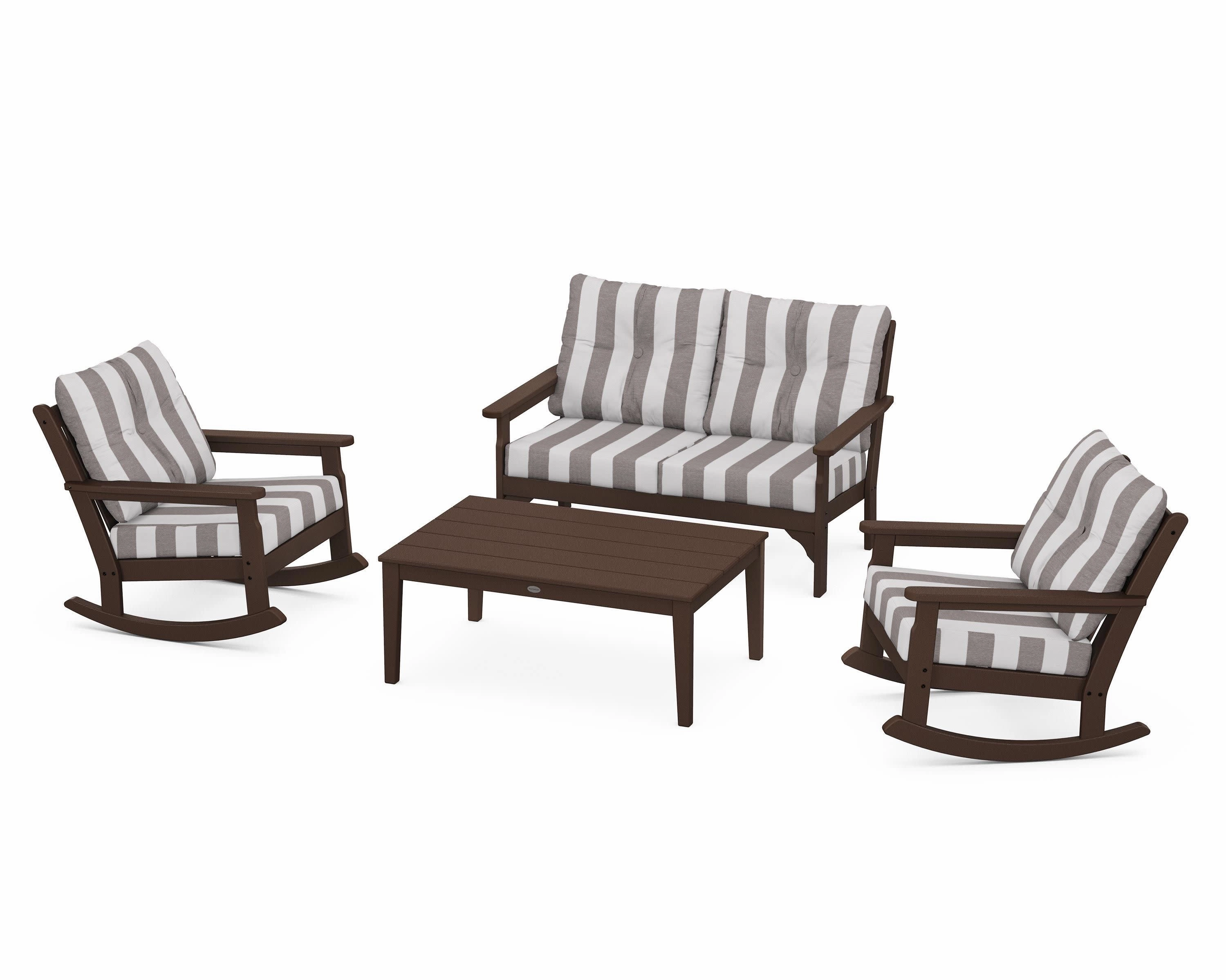 Vineyard 4-Piece Deep Seating Rocking Chair Set