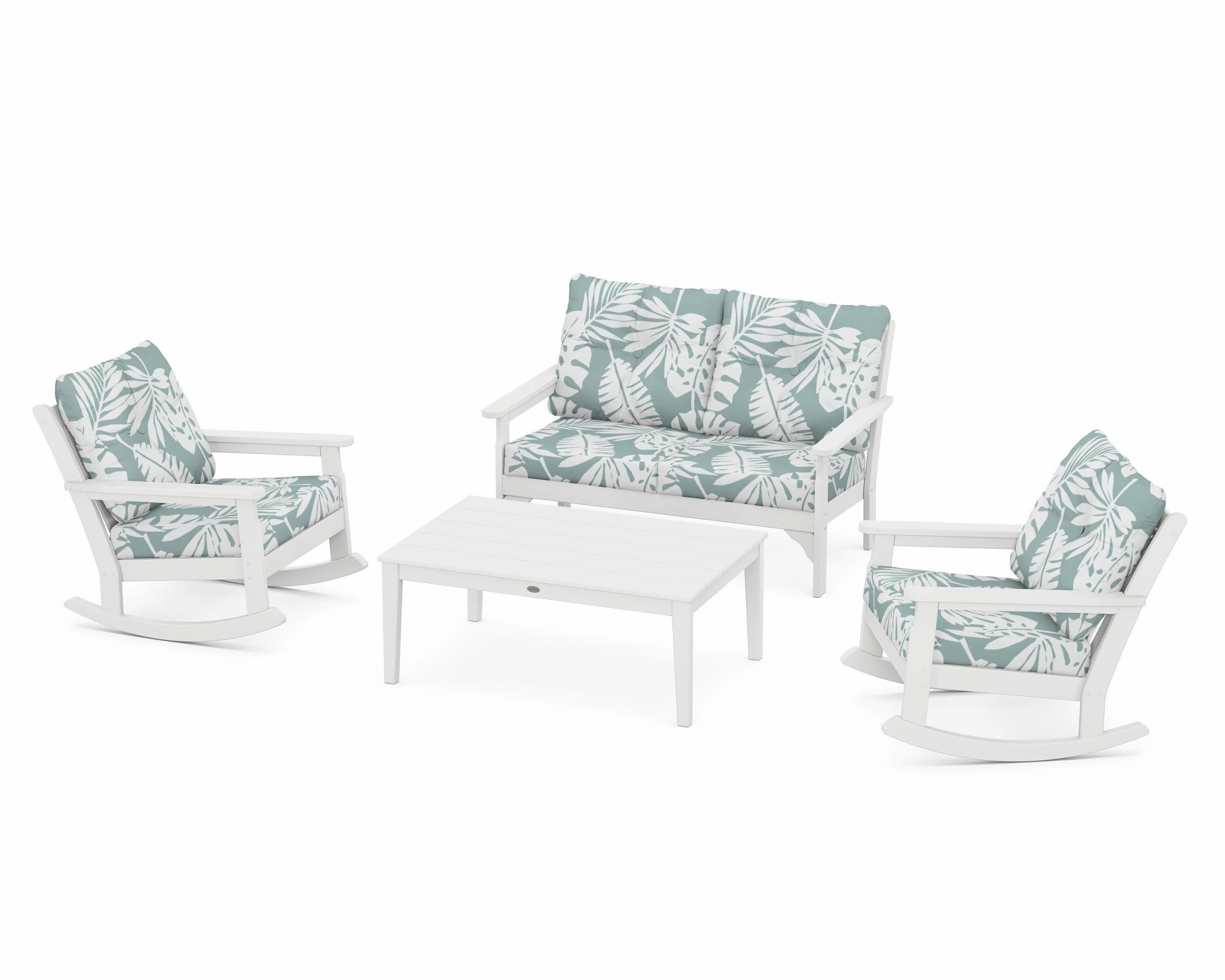 Vineyard 4-Piece Deep Seating Rocking Chair Set