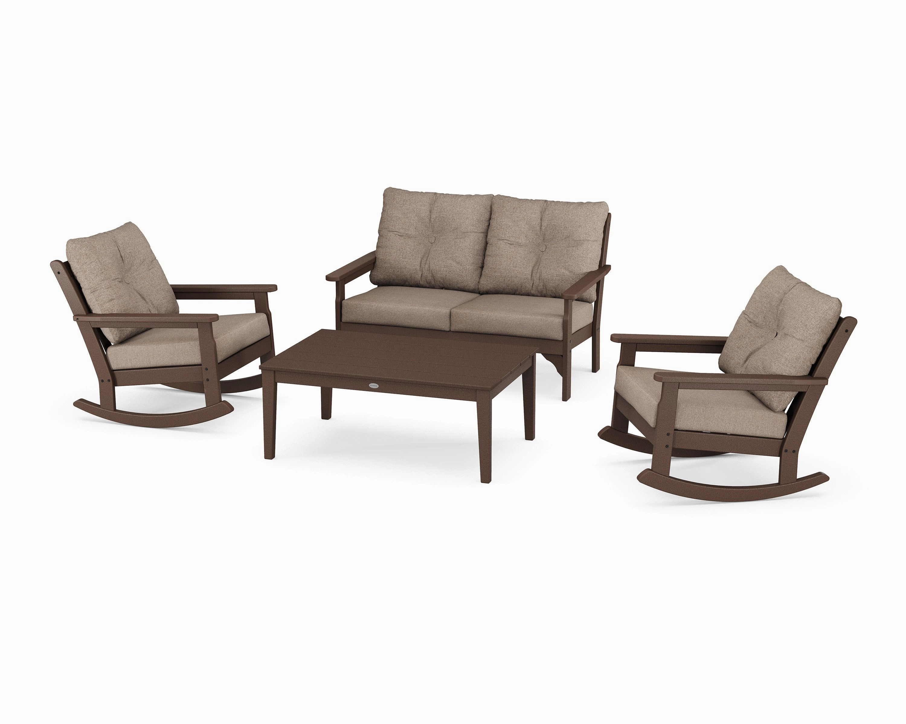 Vineyard 4-Piece Deep Seating Rocking Chair Set