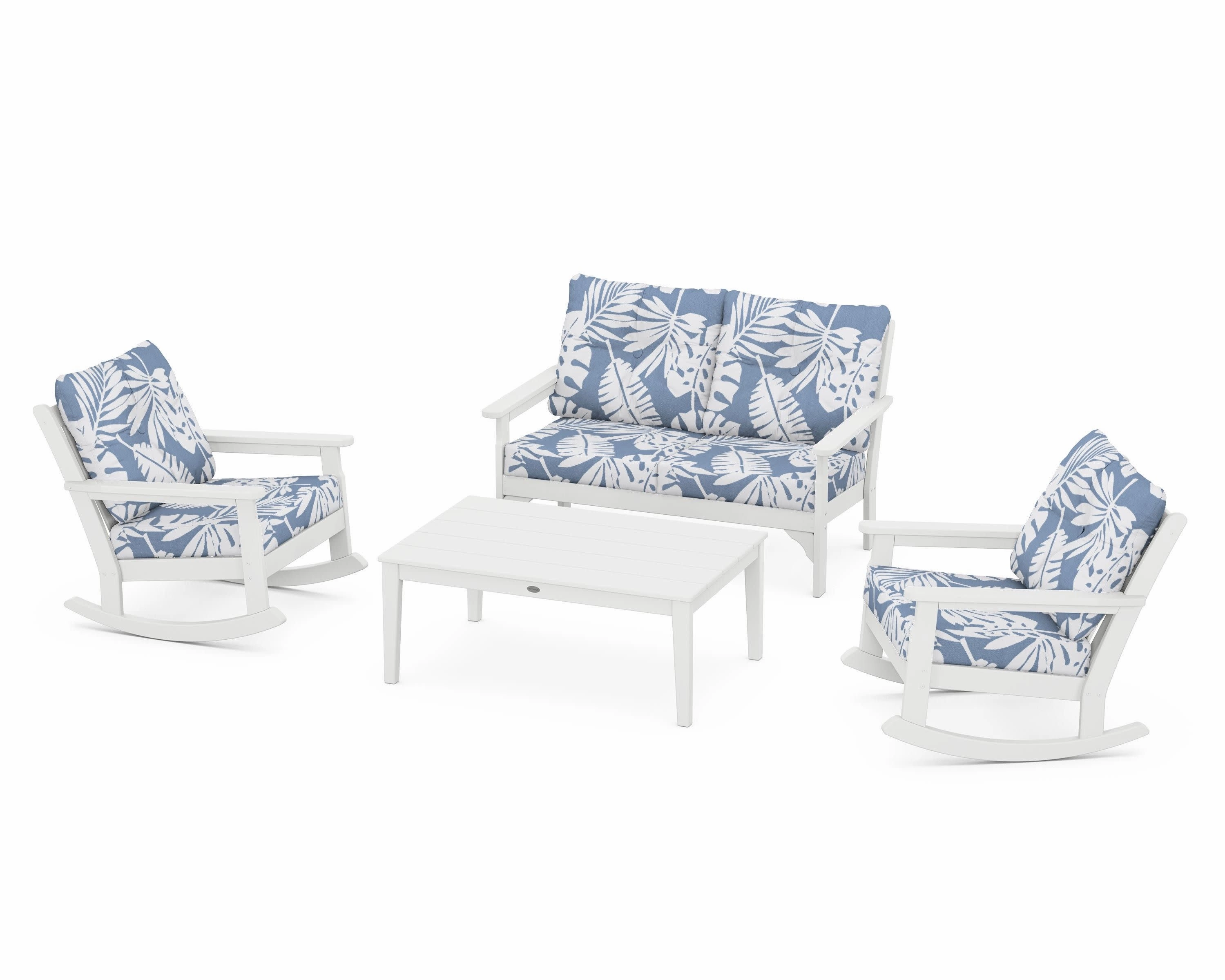 Vineyard 4-Piece Deep Seating Rocking Chair Set