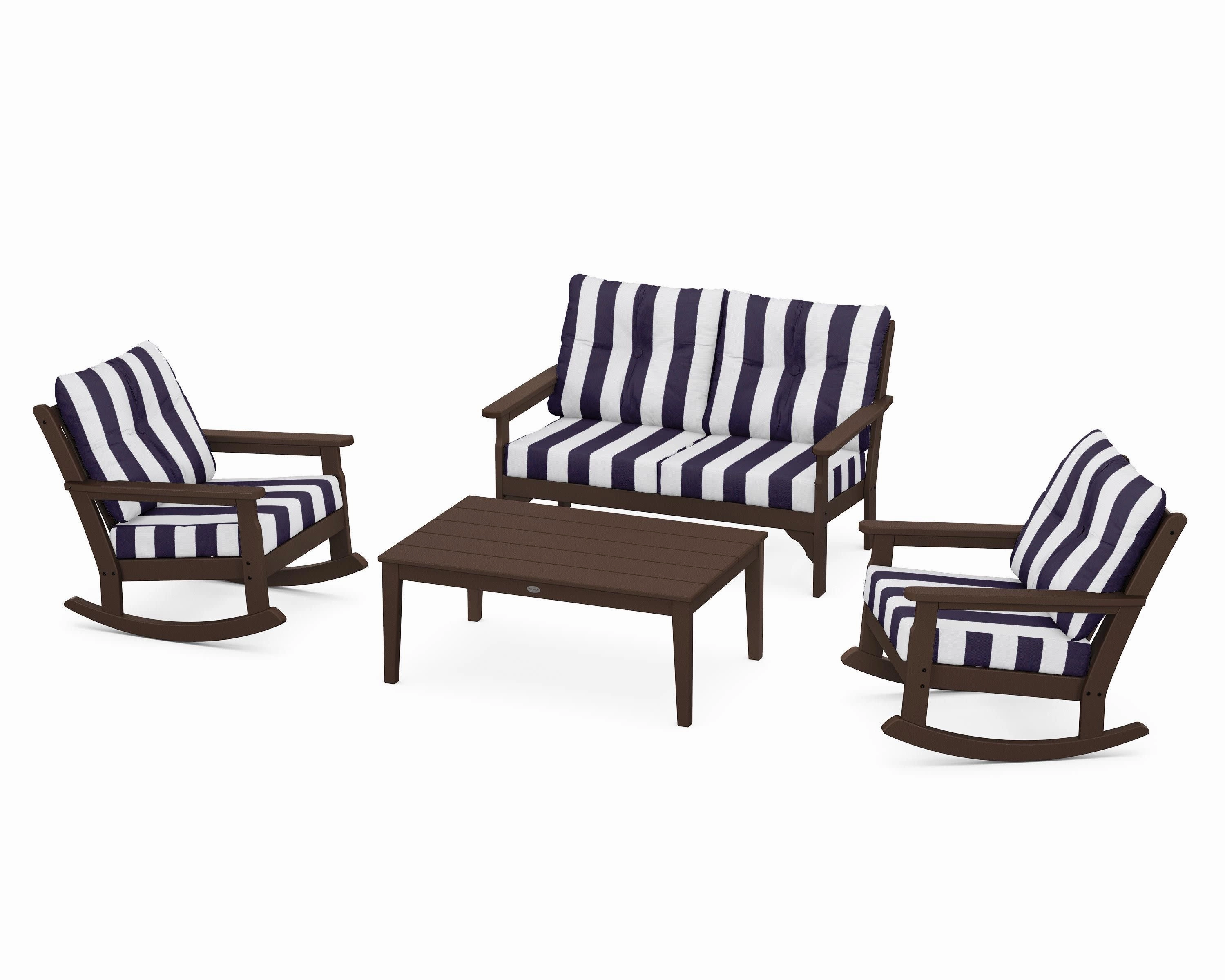 Vineyard 4-Piece Deep Seating Rocking Chair Set