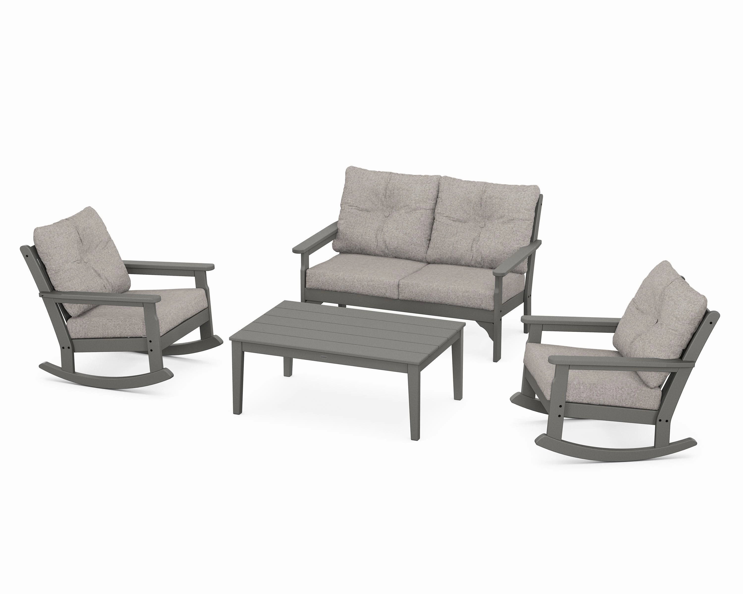 Vineyard 4-Piece Deep Seating Rocking Chair Set