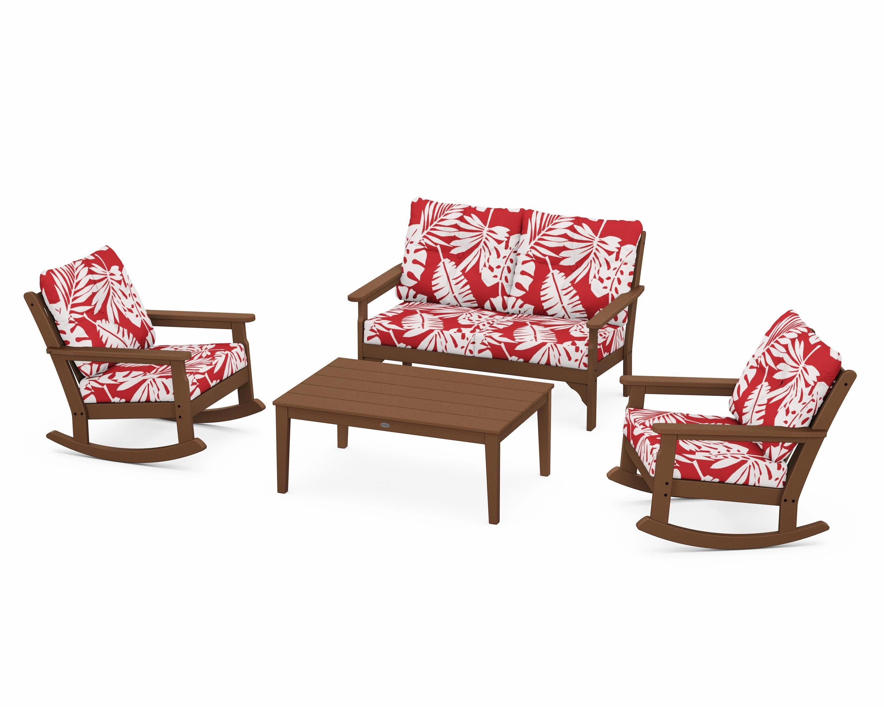 Vineyard 4-Piece Deep Seating Rocking Chair Set