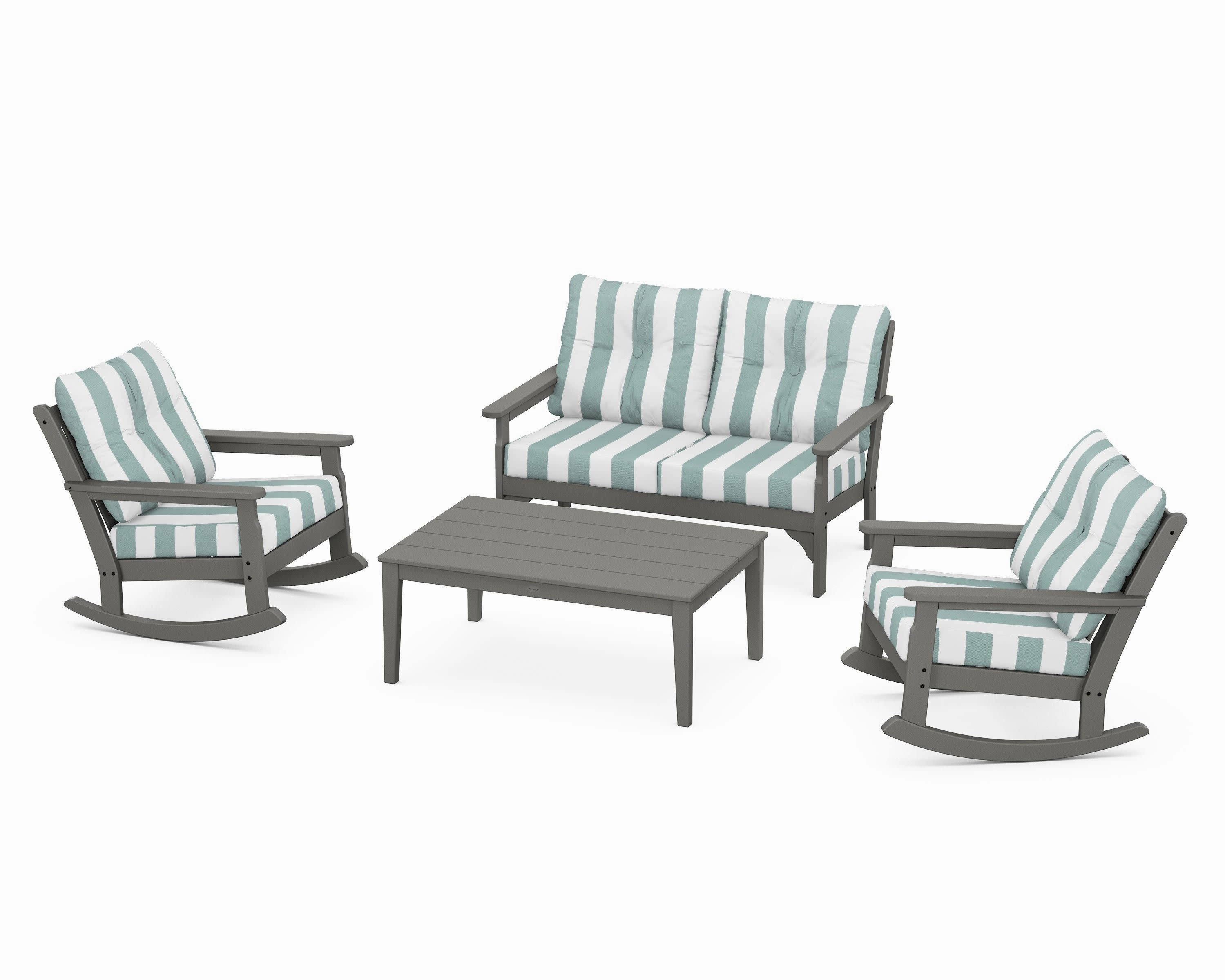 Vineyard 4-Piece Deep Seating Rocking Chair Set