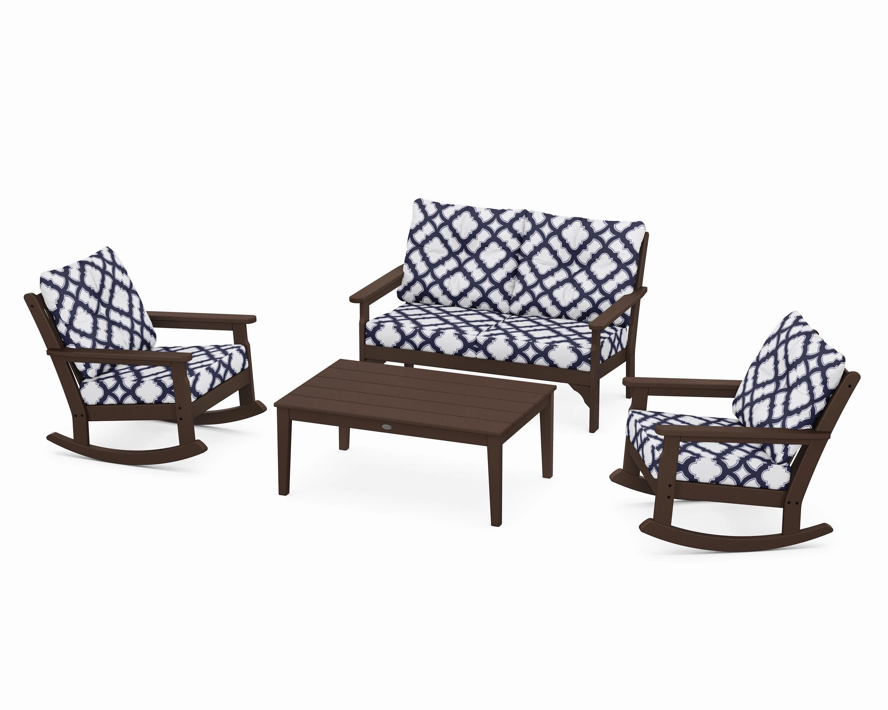 Vineyard 4-Piece Deep Seating Rocking Chair Set