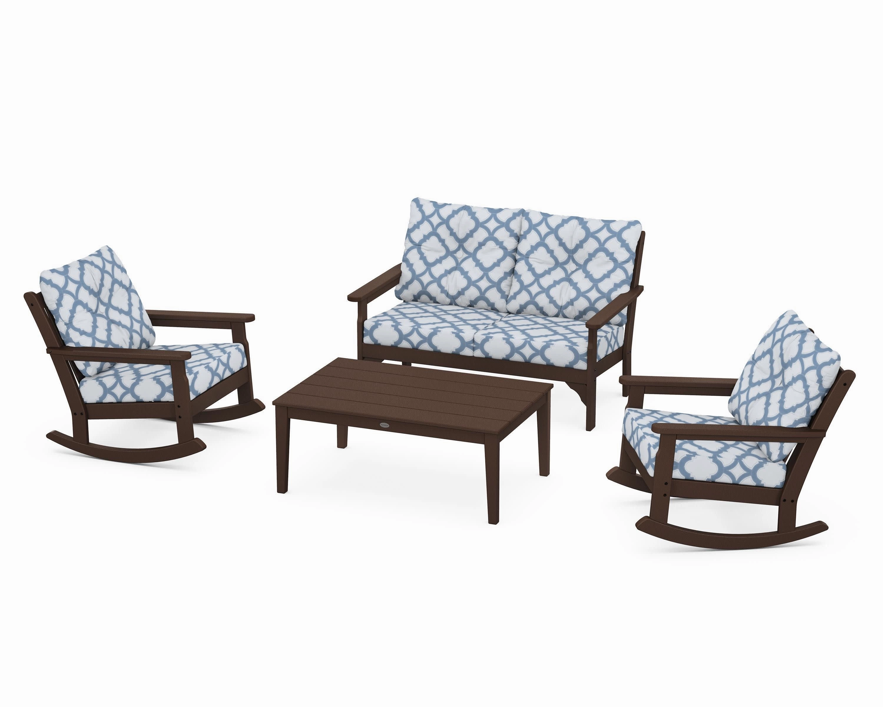 Vineyard 4-Piece Deep Seating Rocking Chair Set