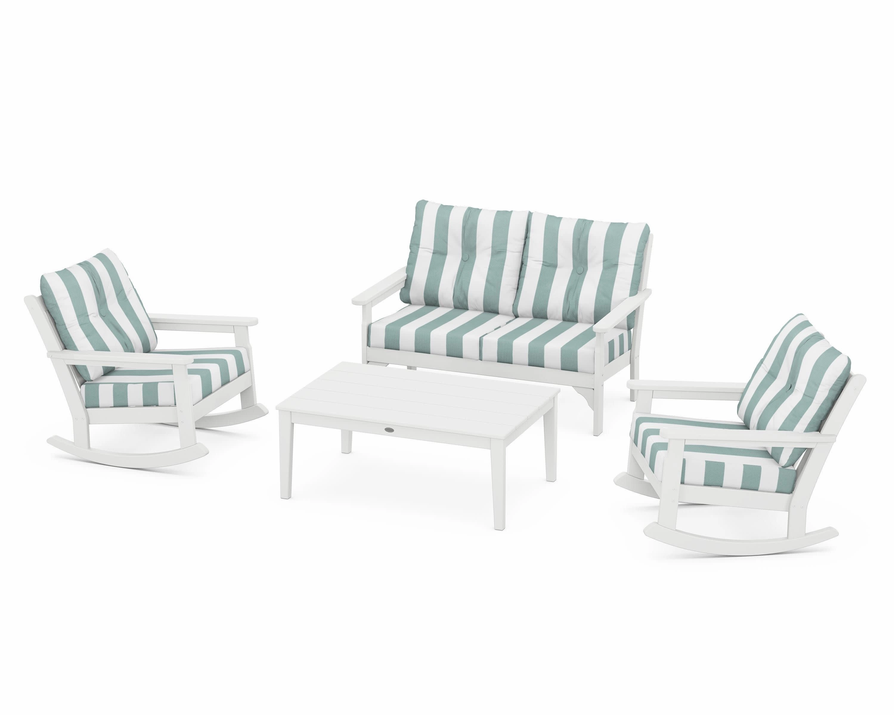 Vineyard 4-Piece Deep Seating Rocking Chair Set