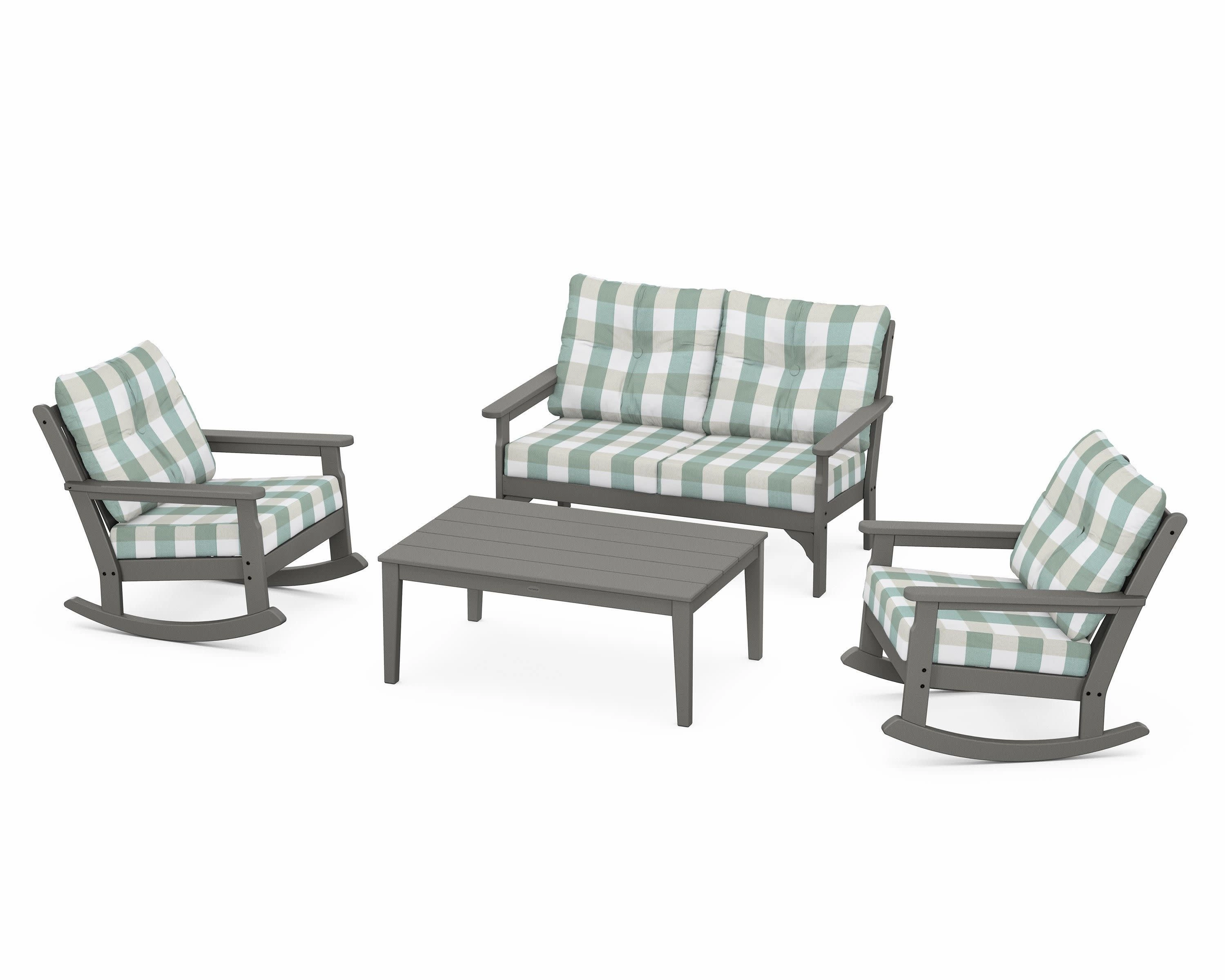 Vineyard 4-Piece Deep Seating Rocking Chair Set