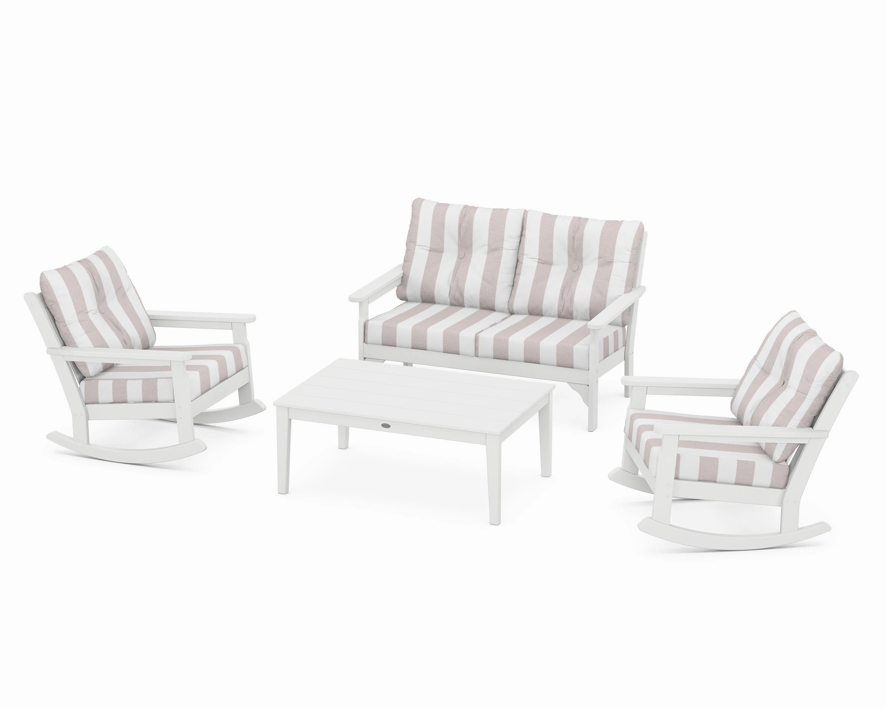 Vineyard 4-Piece Deep Seating Rocking Chair Set