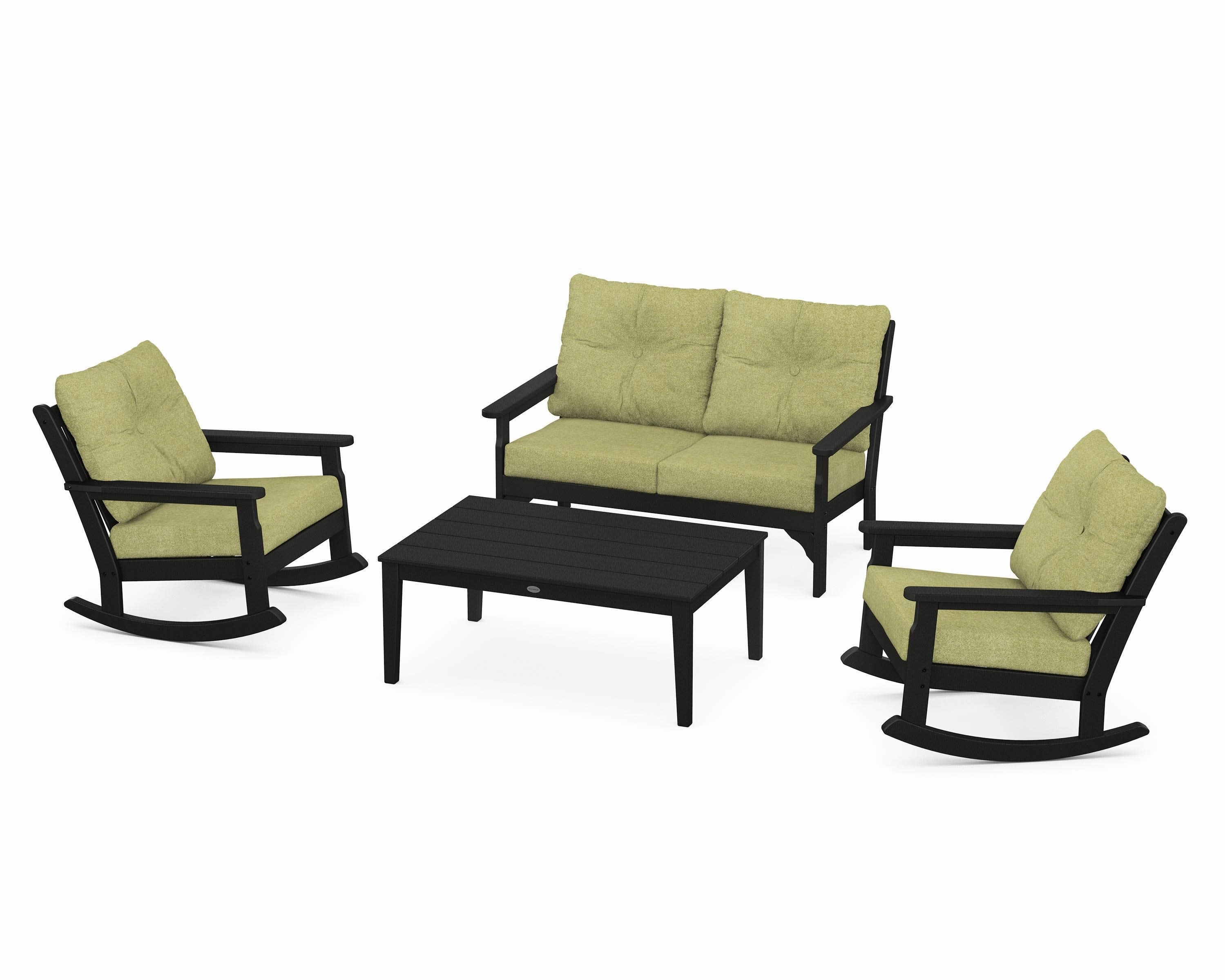 Vineyard 4-Piece Deep Seating Rocking Chair Set