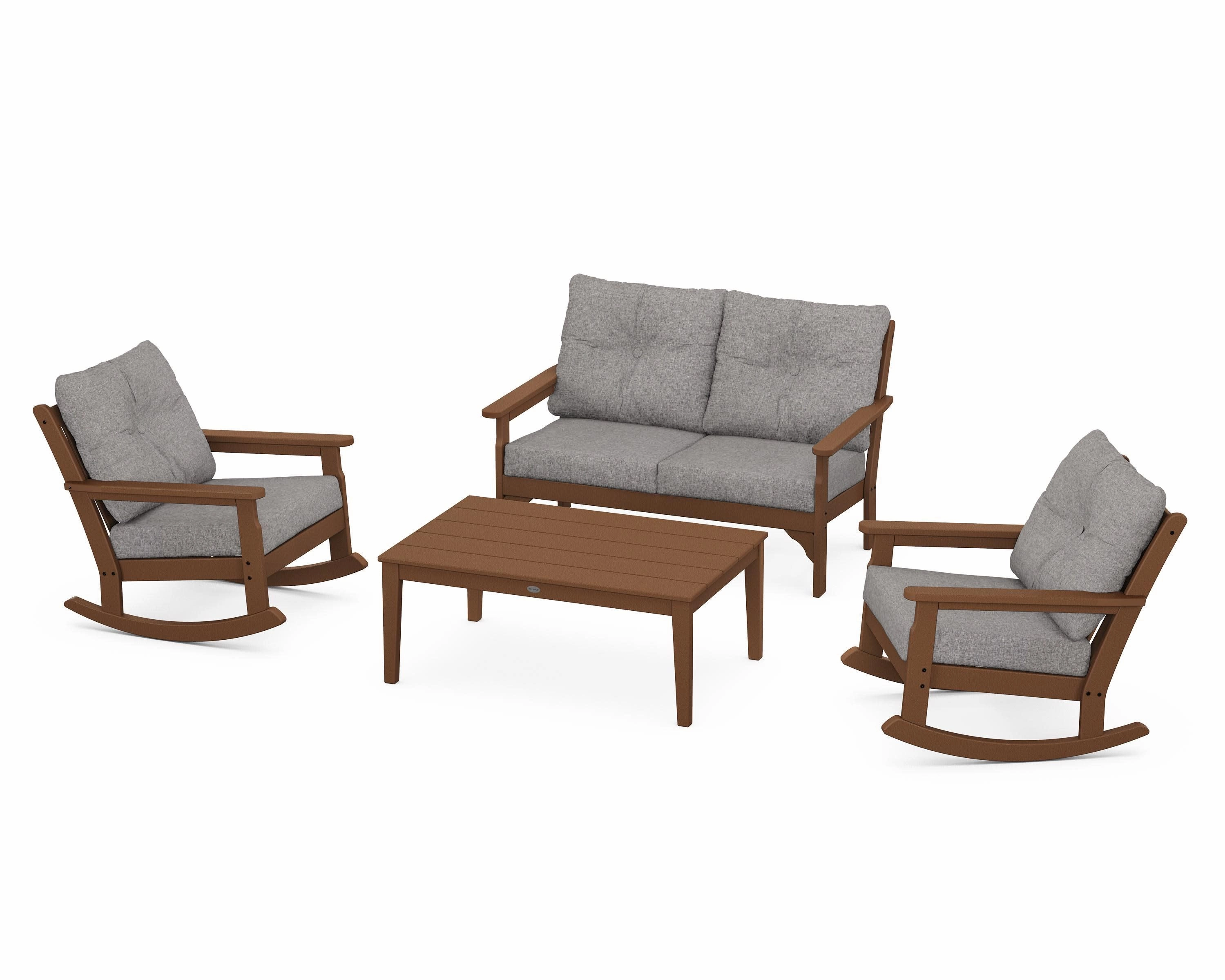 Vineyard 4-Piece Deep Seating Rocking Chair Set