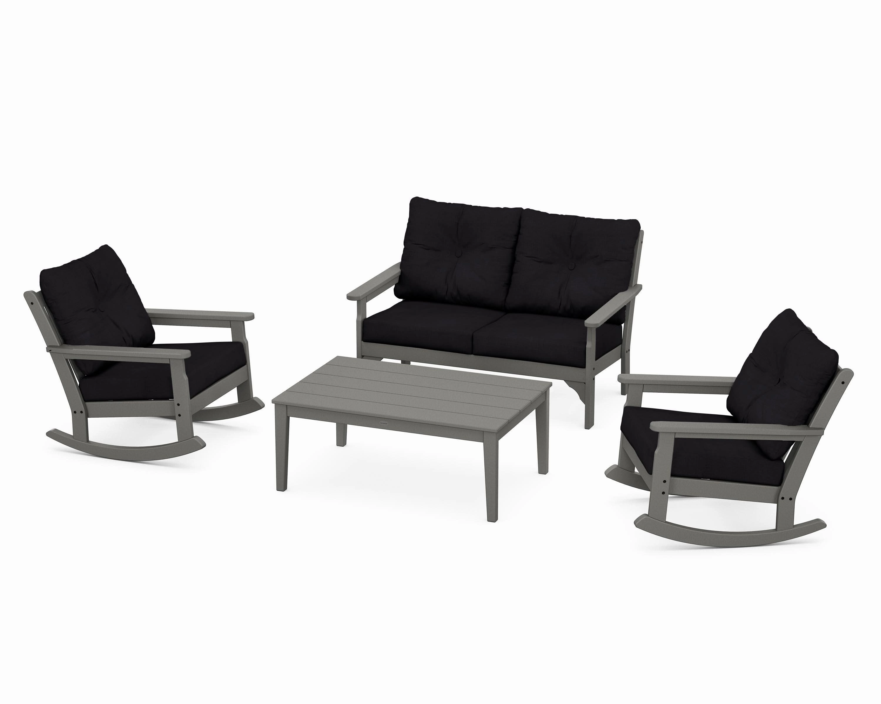 Vineyard 4-Piece Deep Seating Rocking Chair Set