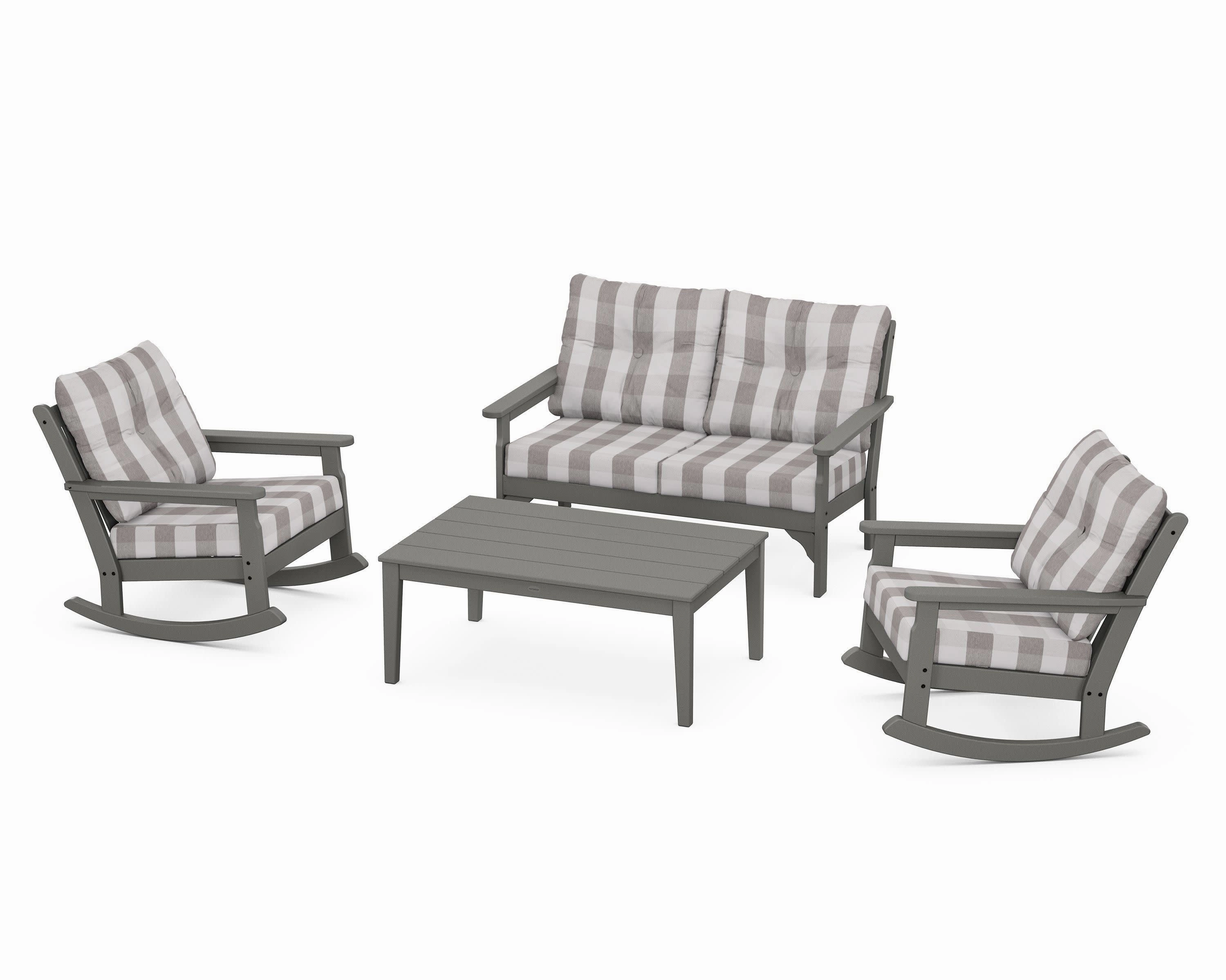Vineyard 4-Piece Deep Seating Rocking Chair Set