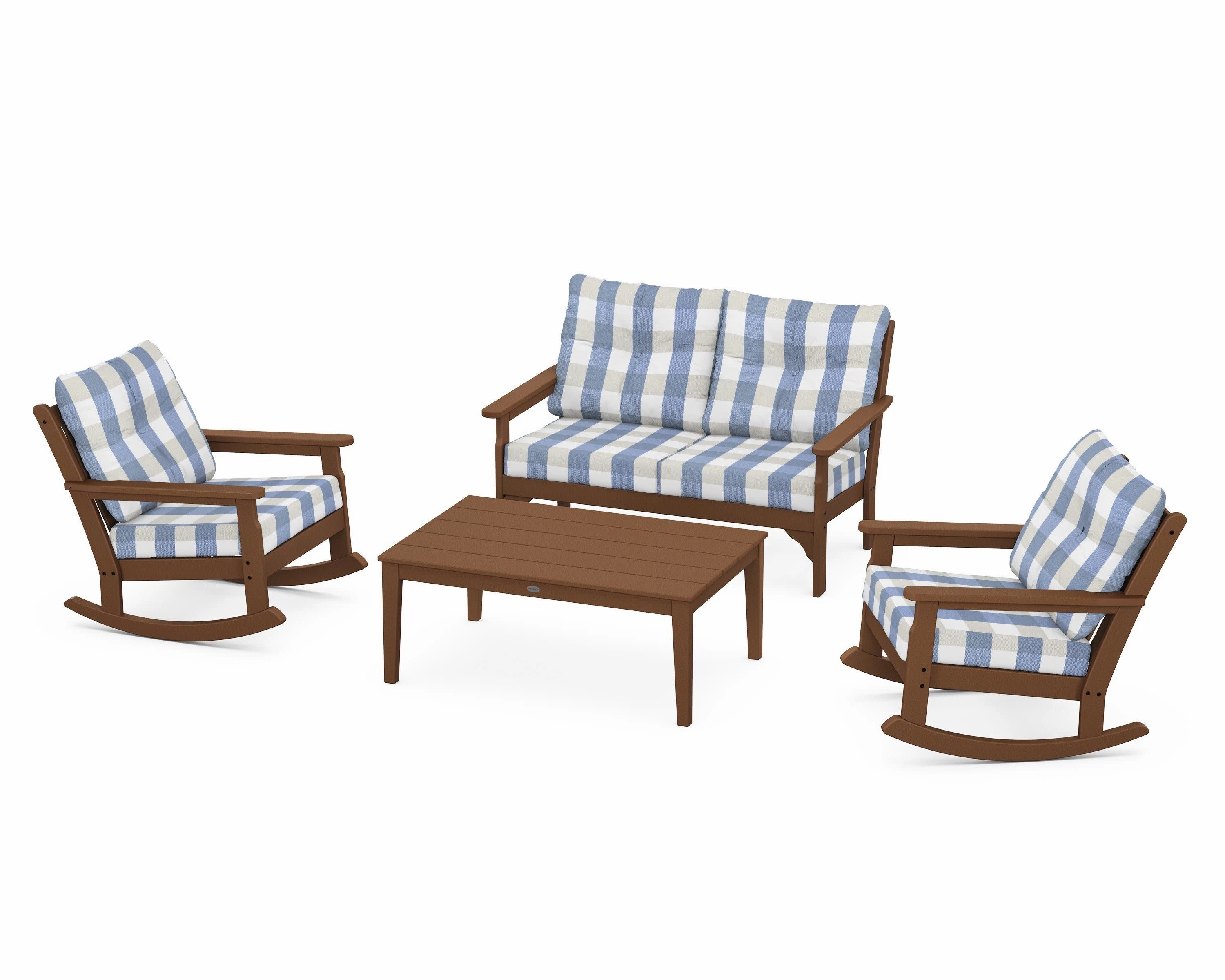 Vineyard 4-Piece Deep Seating Rocking Chair Set