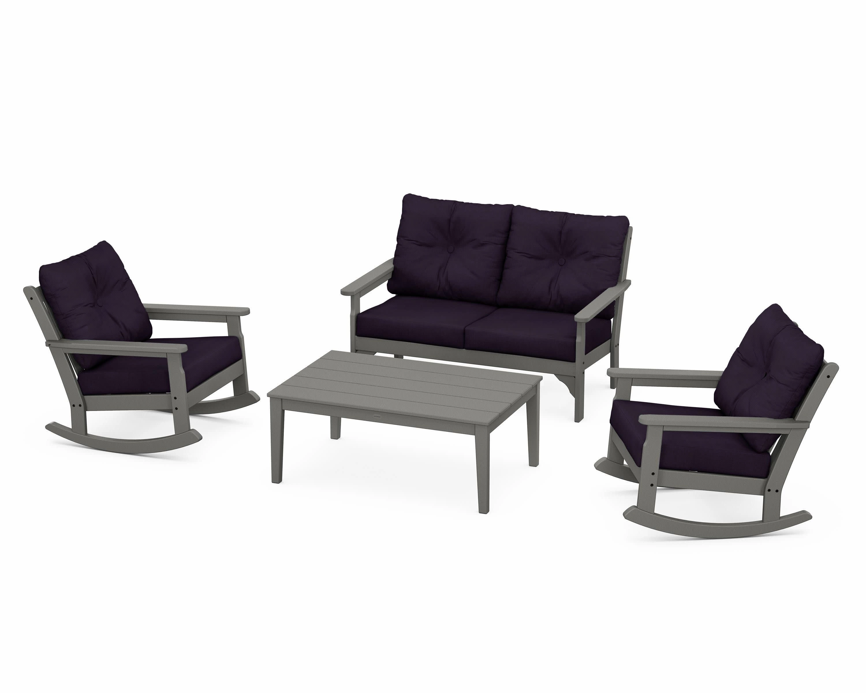 Vineyard 4-Piece Deep Seating Rocking Chair Set