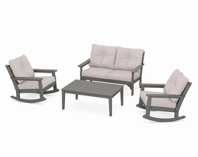 Vineyard 4-Piece Deep Seating Rocking Chair Setoutdoor patio dining furniture set