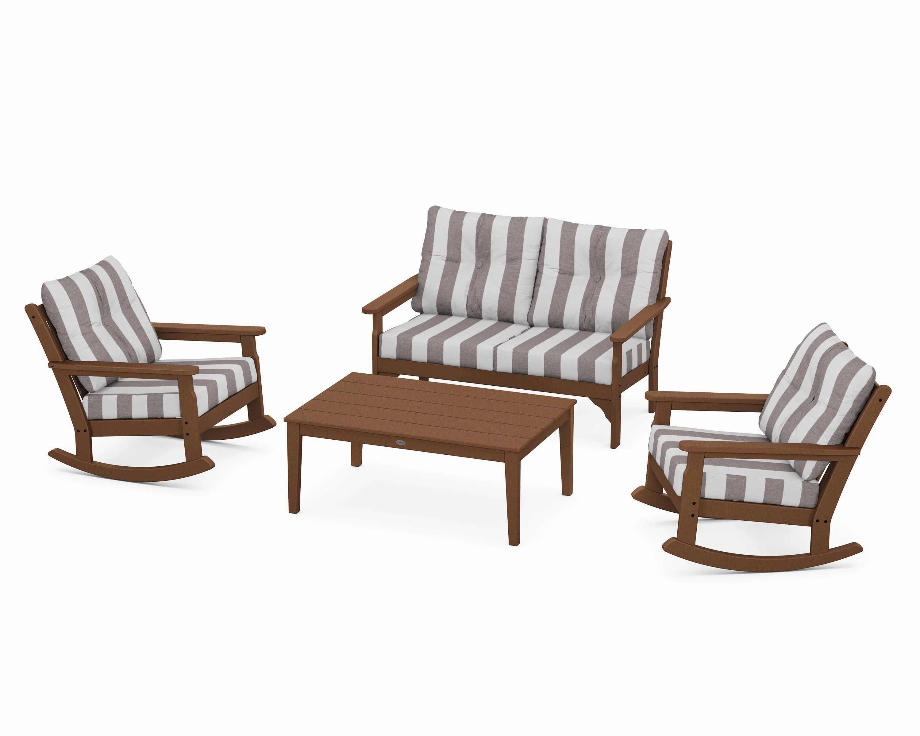 Vineyard 4-Piece Deep Seating Rocking Chair Set