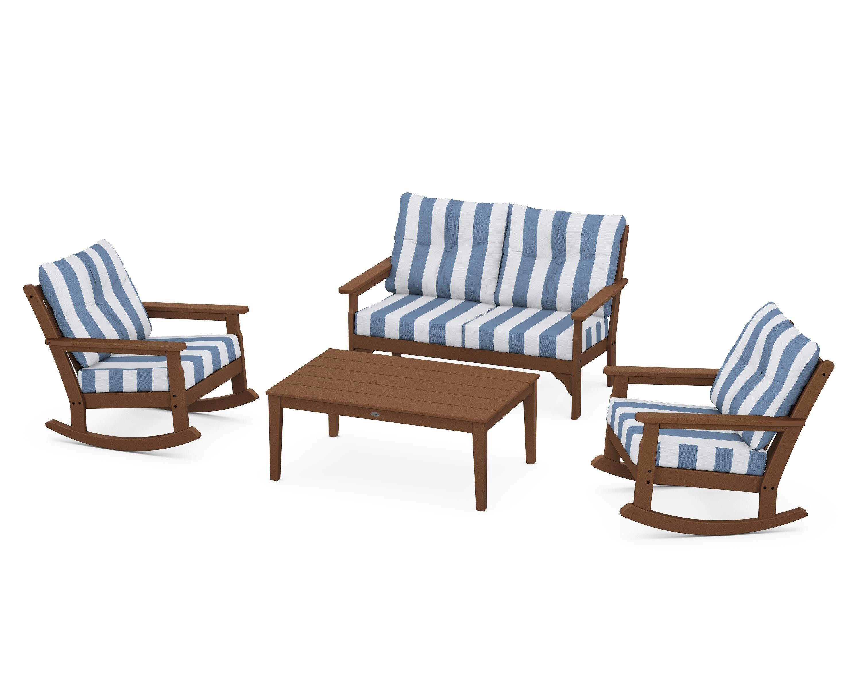 Vineyard 4-Piece Deep Seating Rocking Chair Set
