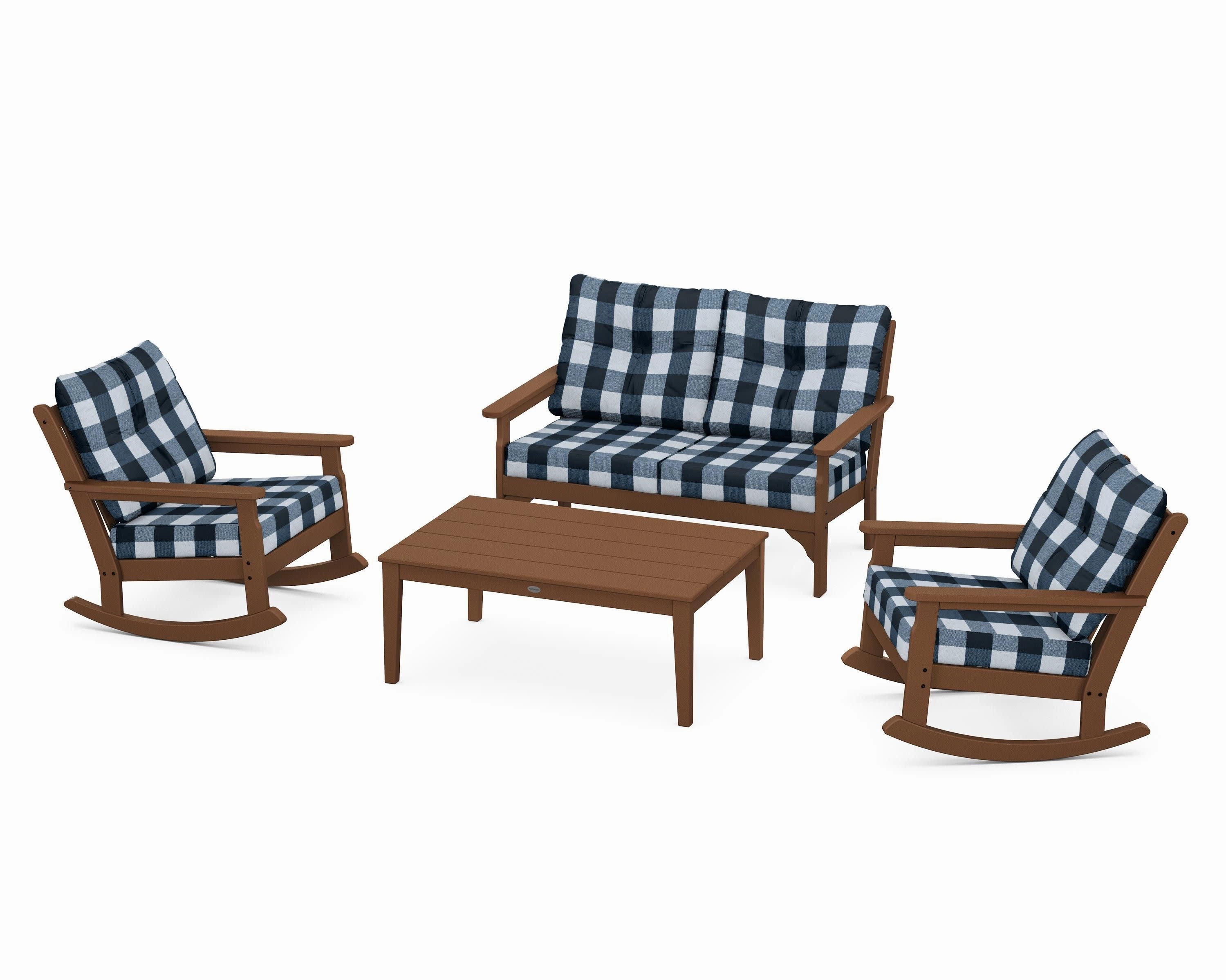 Vineyard 4-Piece Deep Seating Rocking Chair Set