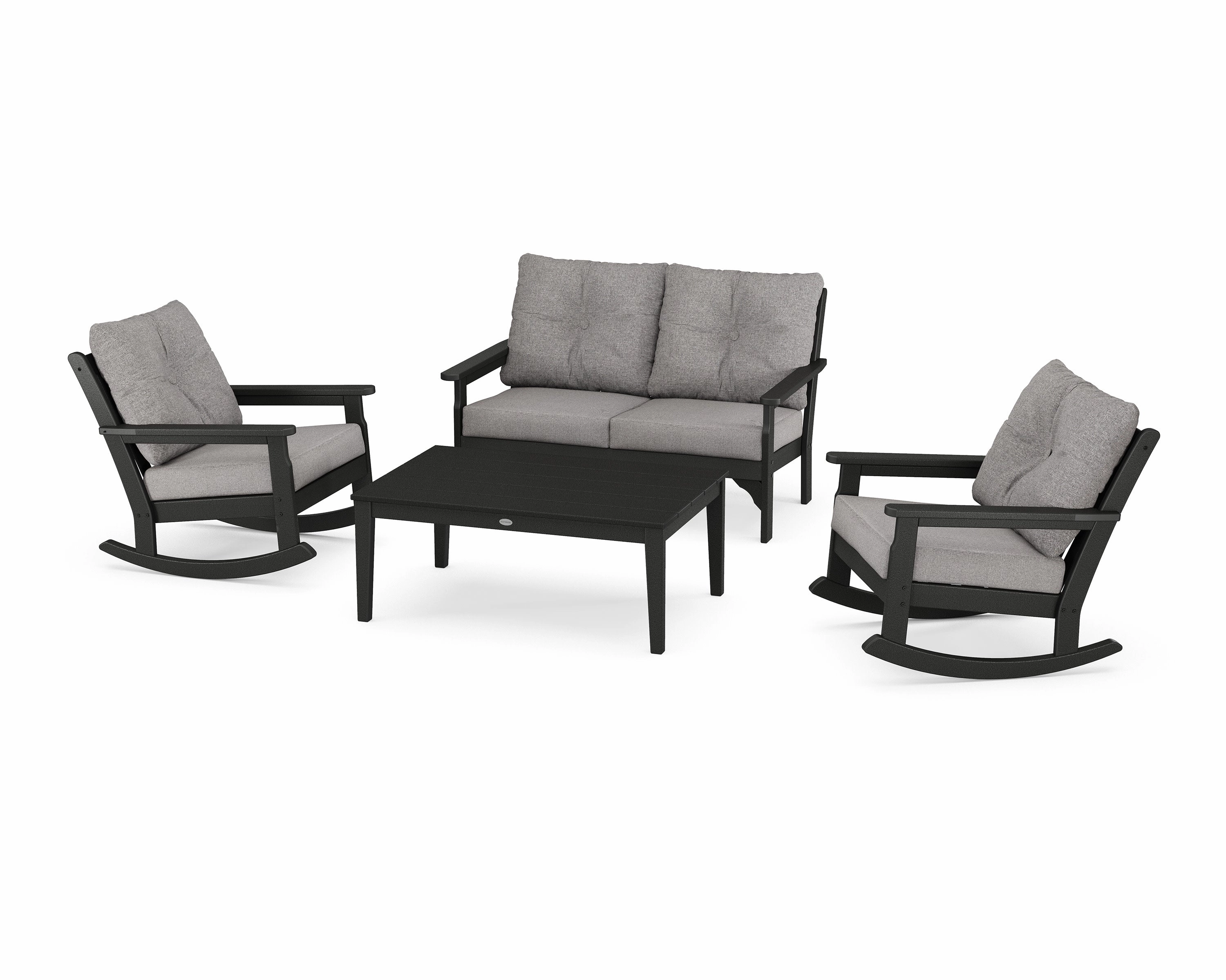 Vineyard 4-Piece Deep Seating Rocking Chair Set