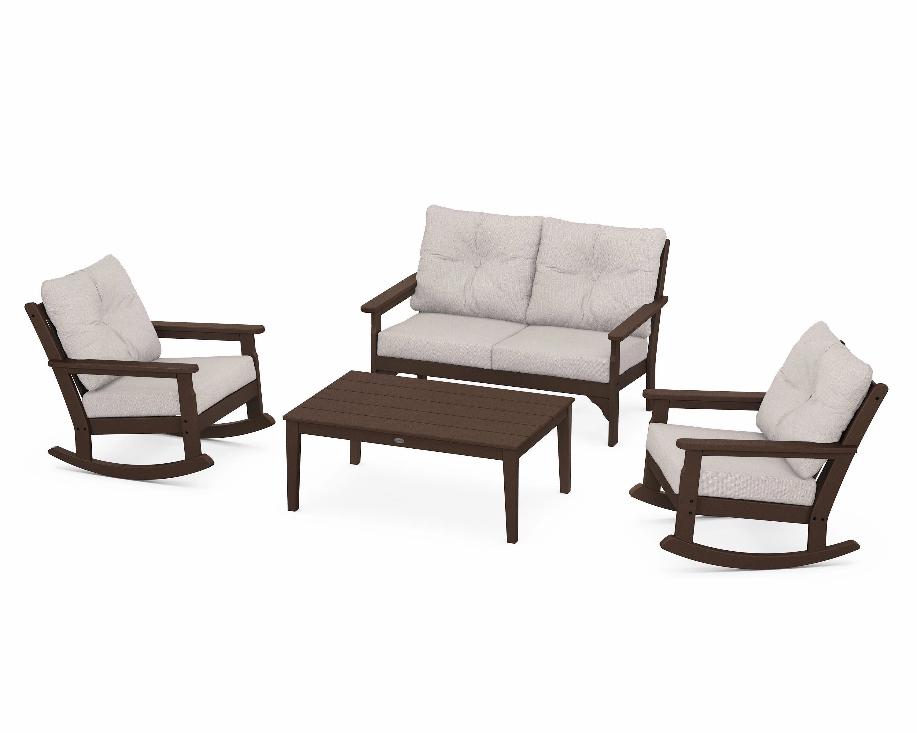 Vineyard 4-Piece Deep Seating Rocking Chair Set