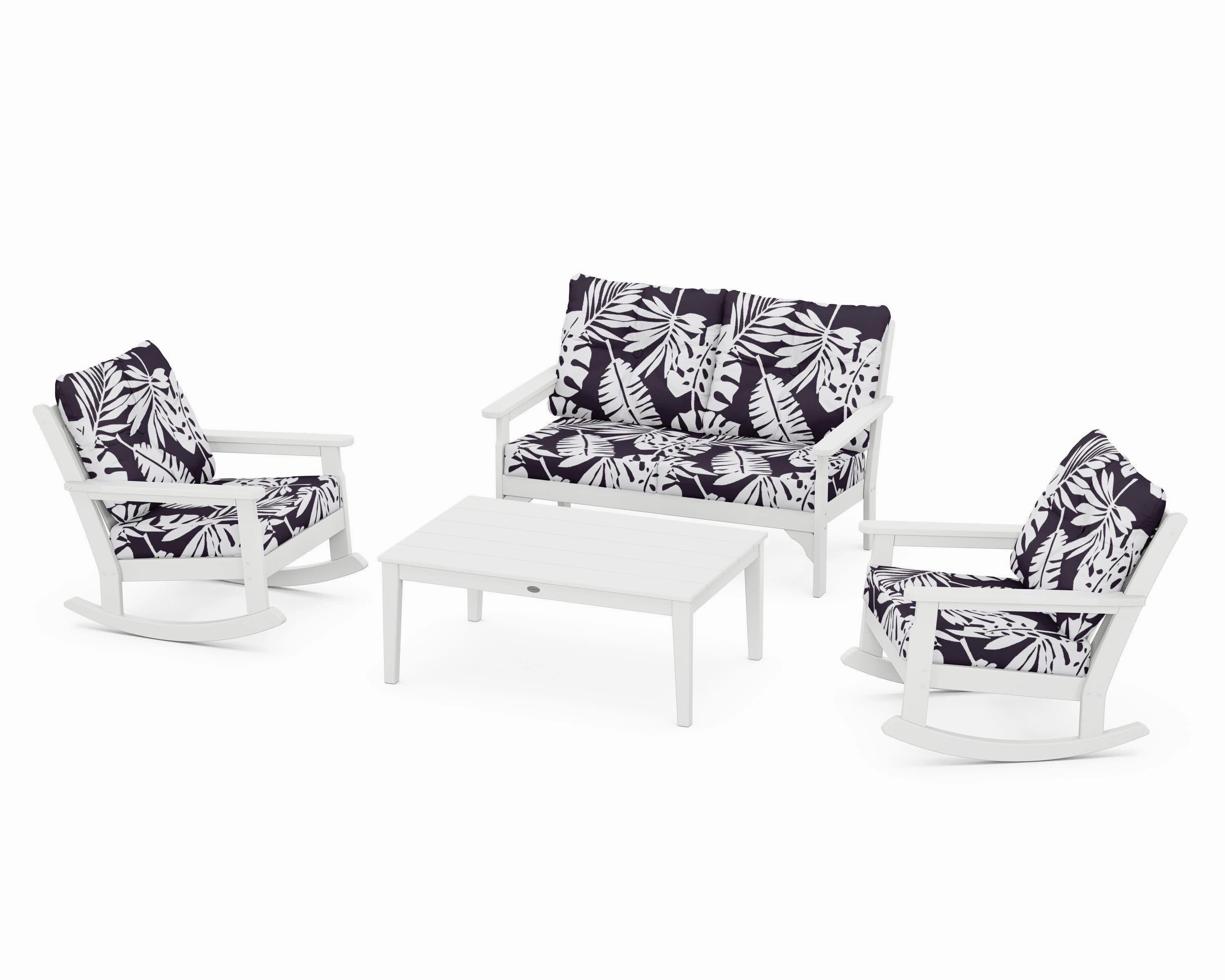 Vineyard 4-Piece Deep Seating Rocking Chair Set