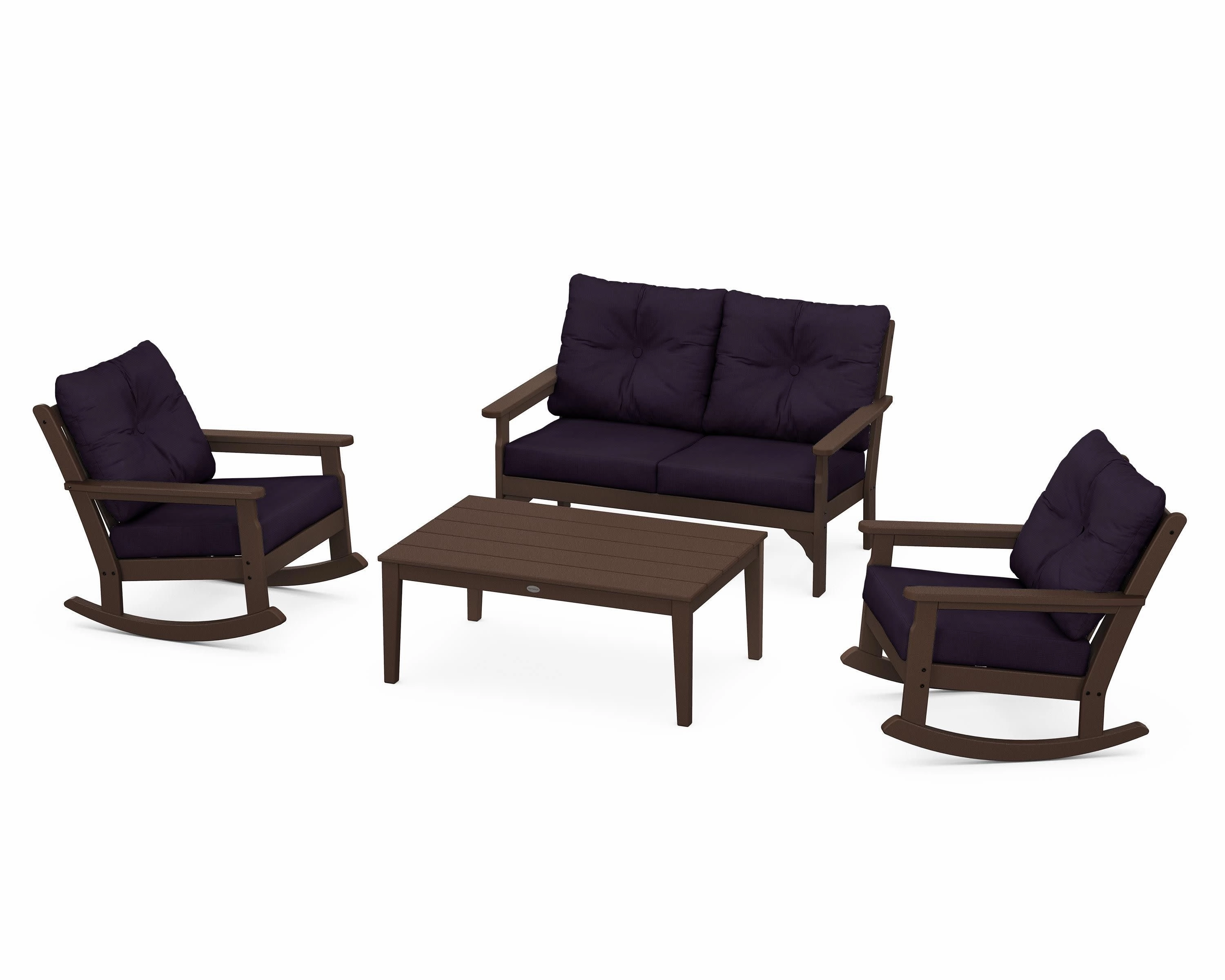 Vineyard 4-Piece Deep Seating Rocking Chair Set