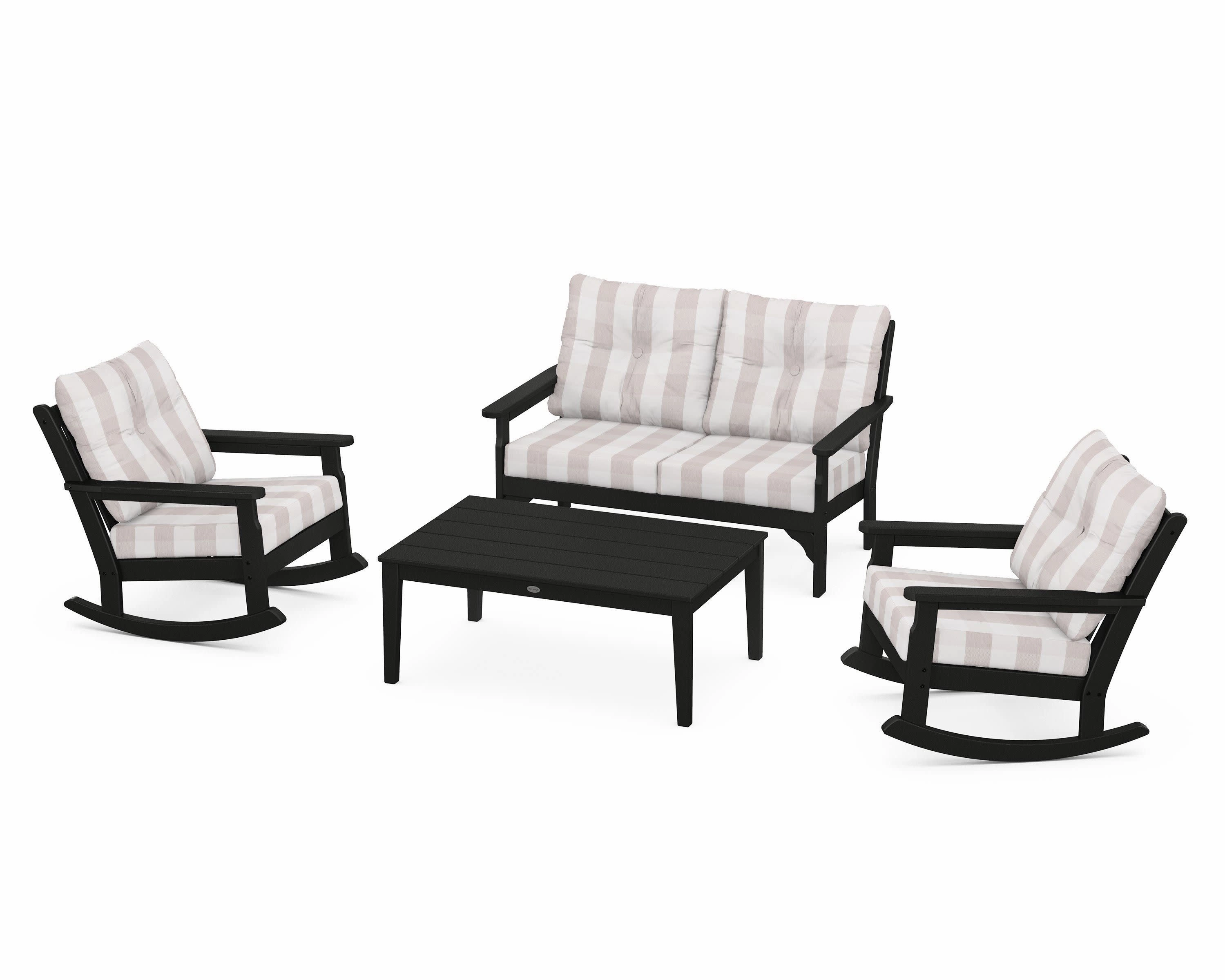 Vineyard 4-Piece Deep Seating Rocking Chair Set