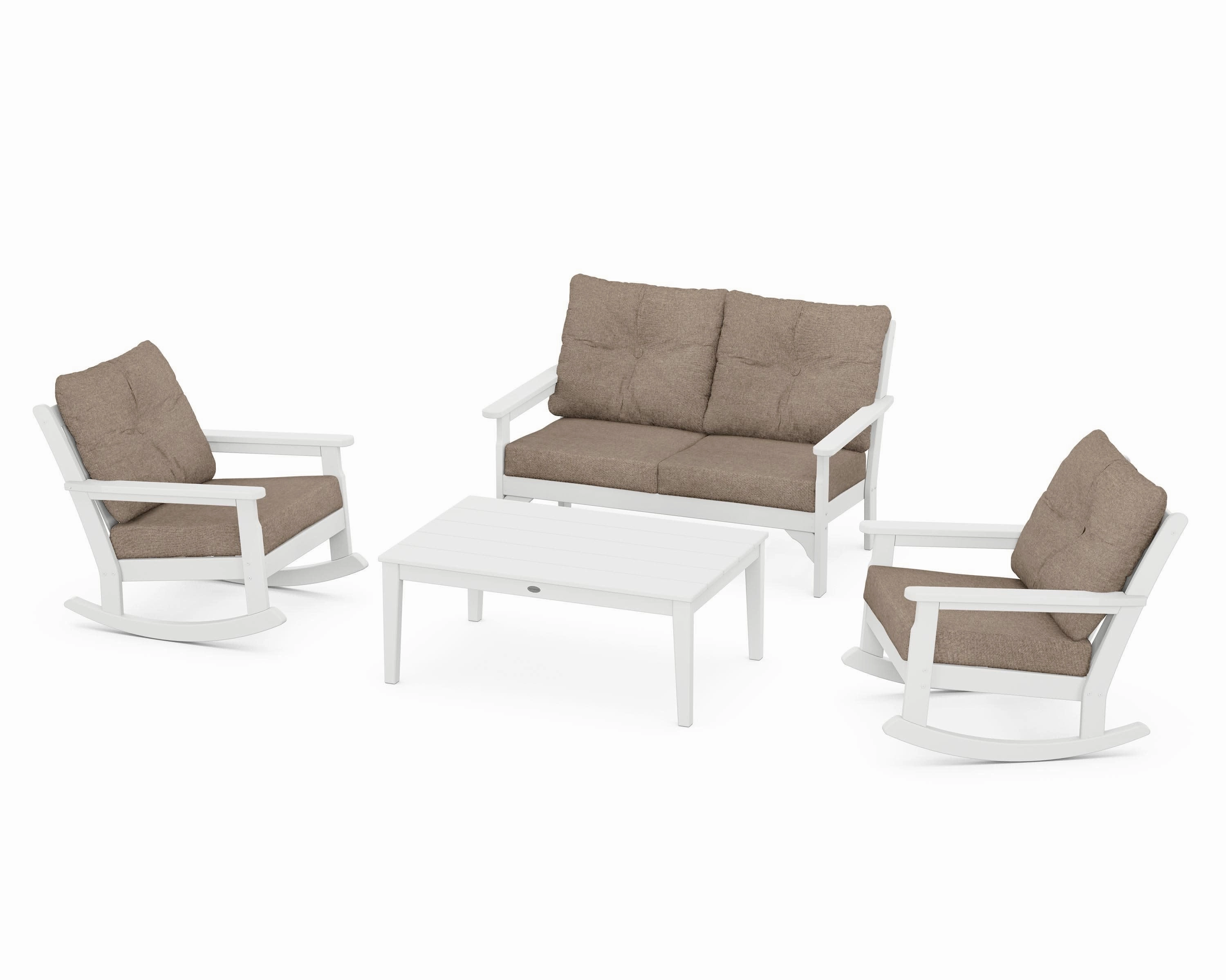 Vineyard 4-Piece Deep Seating Rocking Chair Set