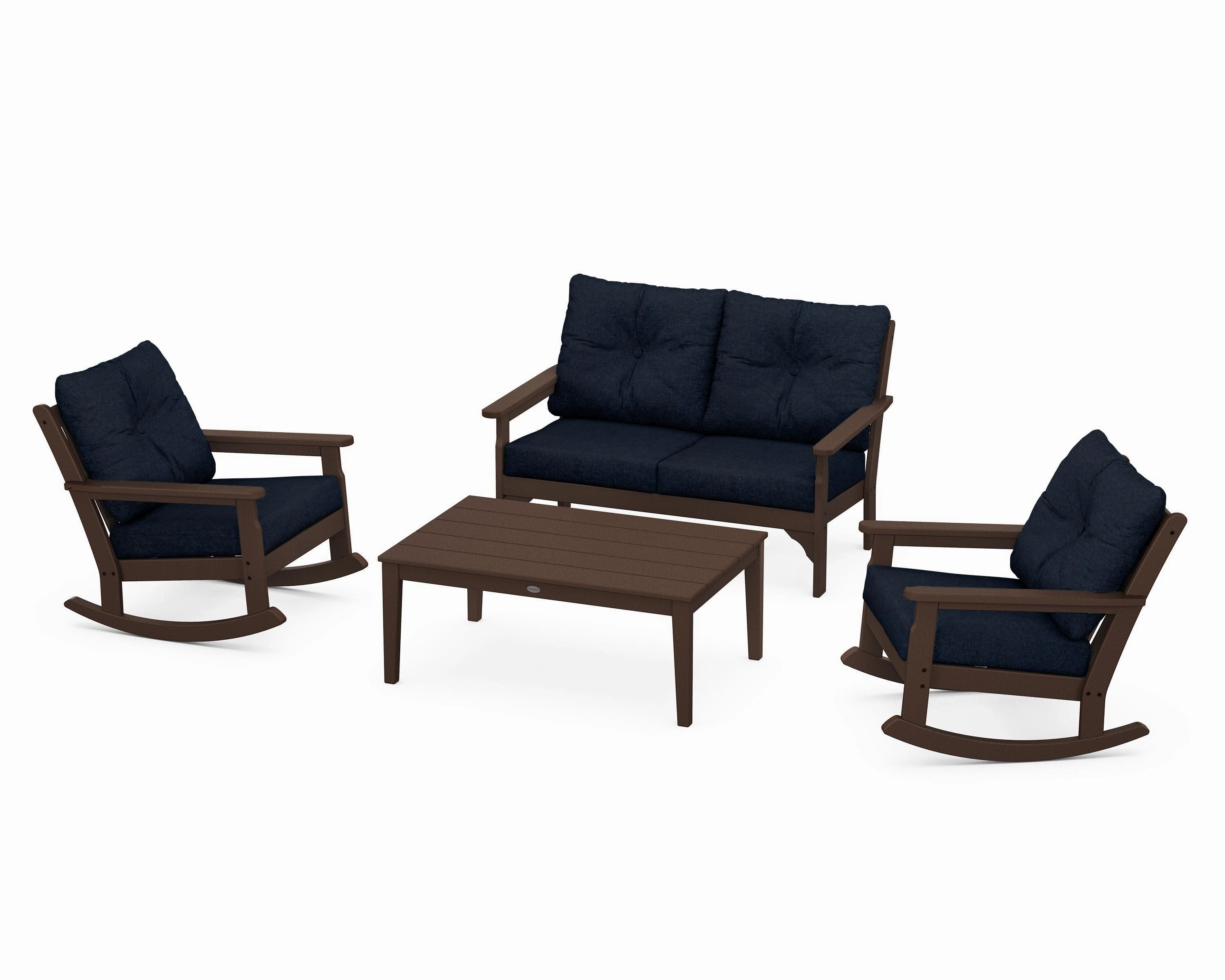 Vineyard 4-Piece Deep Seating Rocking Chair Set